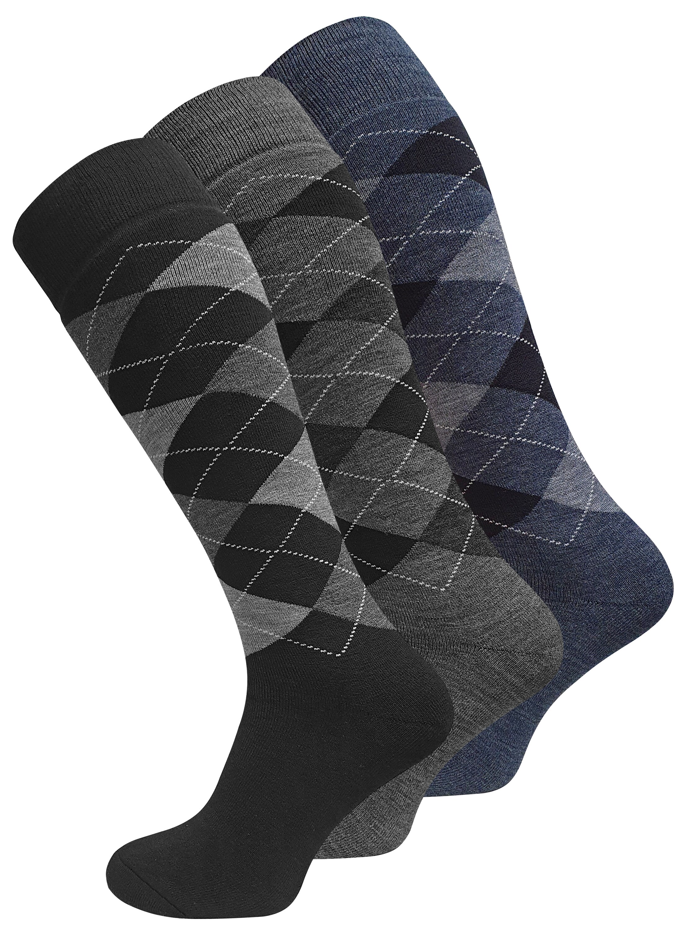 Cotton Prime&reg; Kniestr&uuml;mpfe 3 Paar mit Innenfrottee Thermokniestr&uuml;mpfe - Bild 1