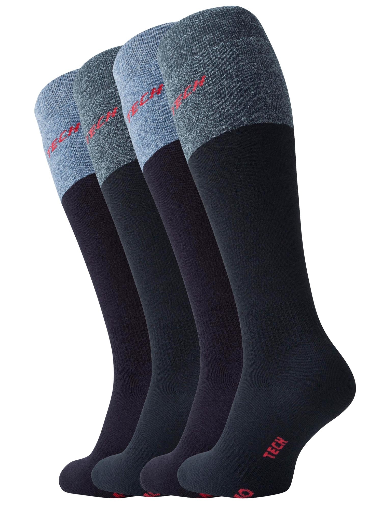 Cotton Prime&reg; Kniestr&uuml;mpfe 4 Paar mit Innenfrottee Thermokniestr&uuml;mpfe - Bild 1