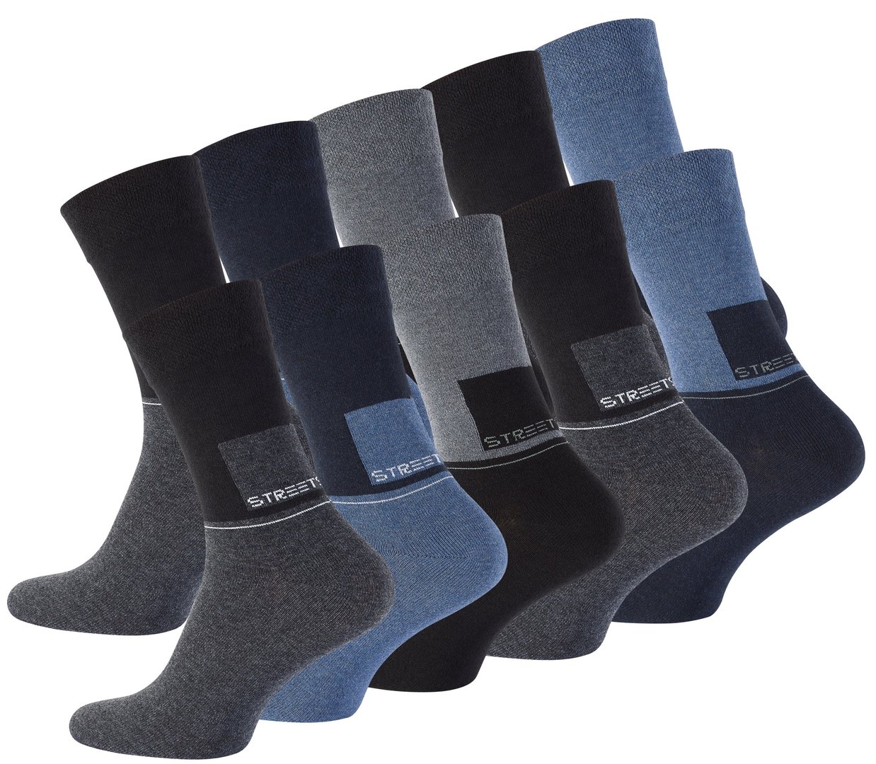 VCA&reg; Socken STREET 10 Paar, Bi-Color - Bild 1