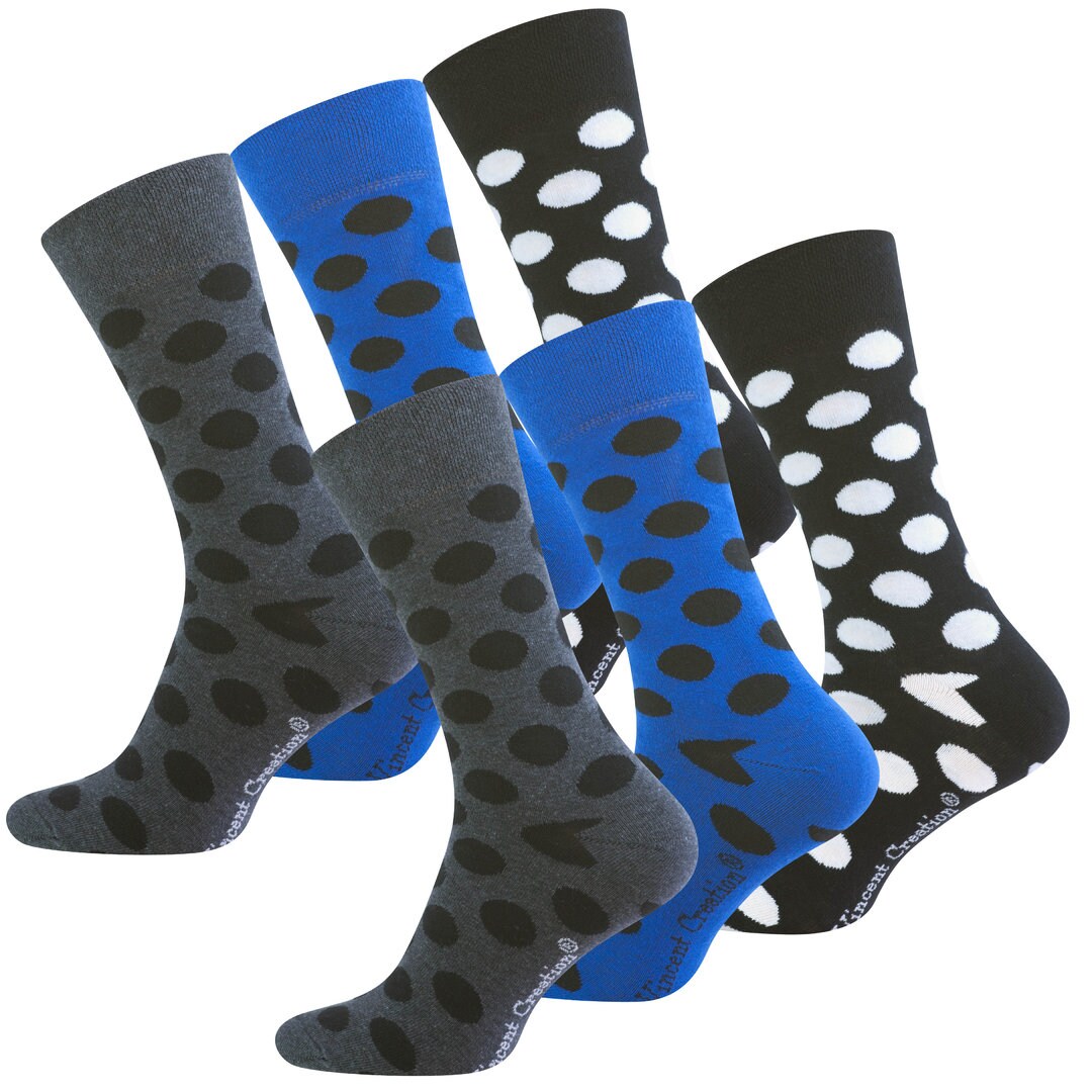 Vincent Creation&reg; Casual Socken "DOTS" 6 Paar - Bild 1