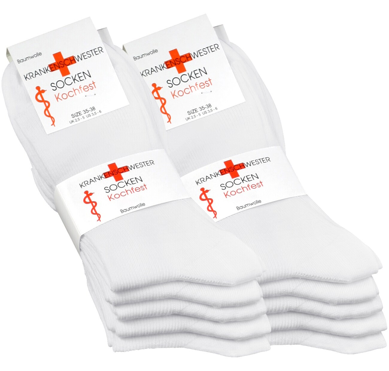 Cotton Prime&reg; 10 Paar Krankenschwester Socken - Bild 1