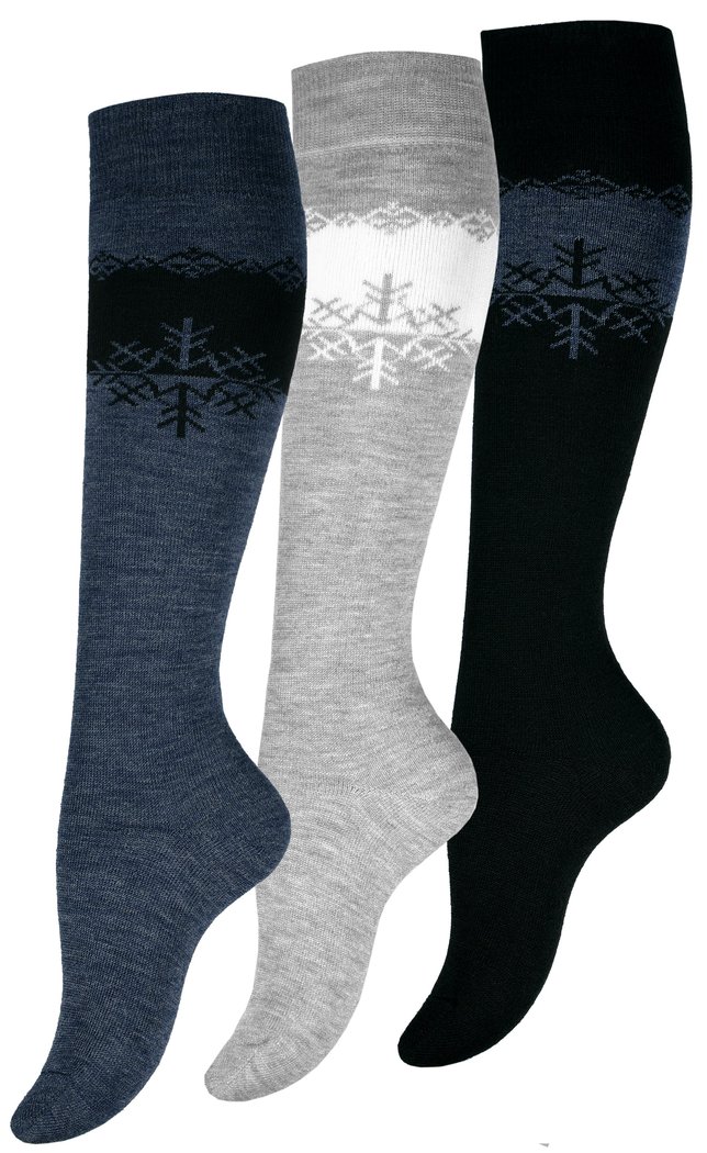 Cotton Prime&reg; Kniestr&uuml;mpfe 3 Paar Thermokniestr&uuml;mpfe - Bild 1