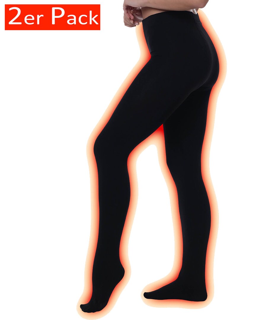 Yenita&reg; THERMO Strumpfhosen 2er Pack, mit Innenfleece - Bild 1