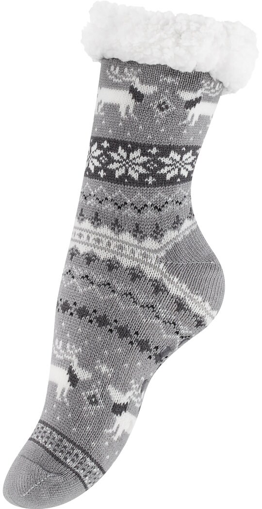 Yenita&reg; H&uuml;ttensocken mit ABS-Sohle im Norwegerdesign - Bild 1