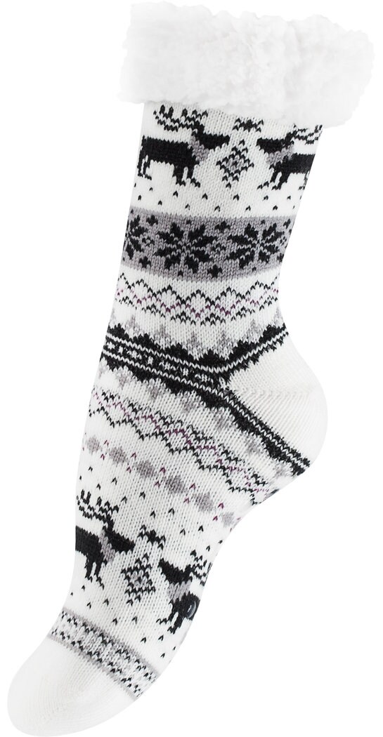 Yenita&reg; H&uuml;ttensocken mit ABS-Sohle im Norwegerdesign - Bild 1