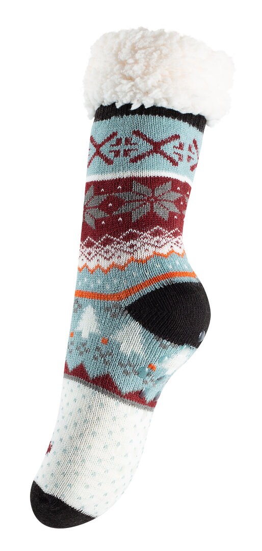 Yenita&reg; H&uuml;ttensocken im Norwegerdesign mit ABS-Sohle - Bild 1