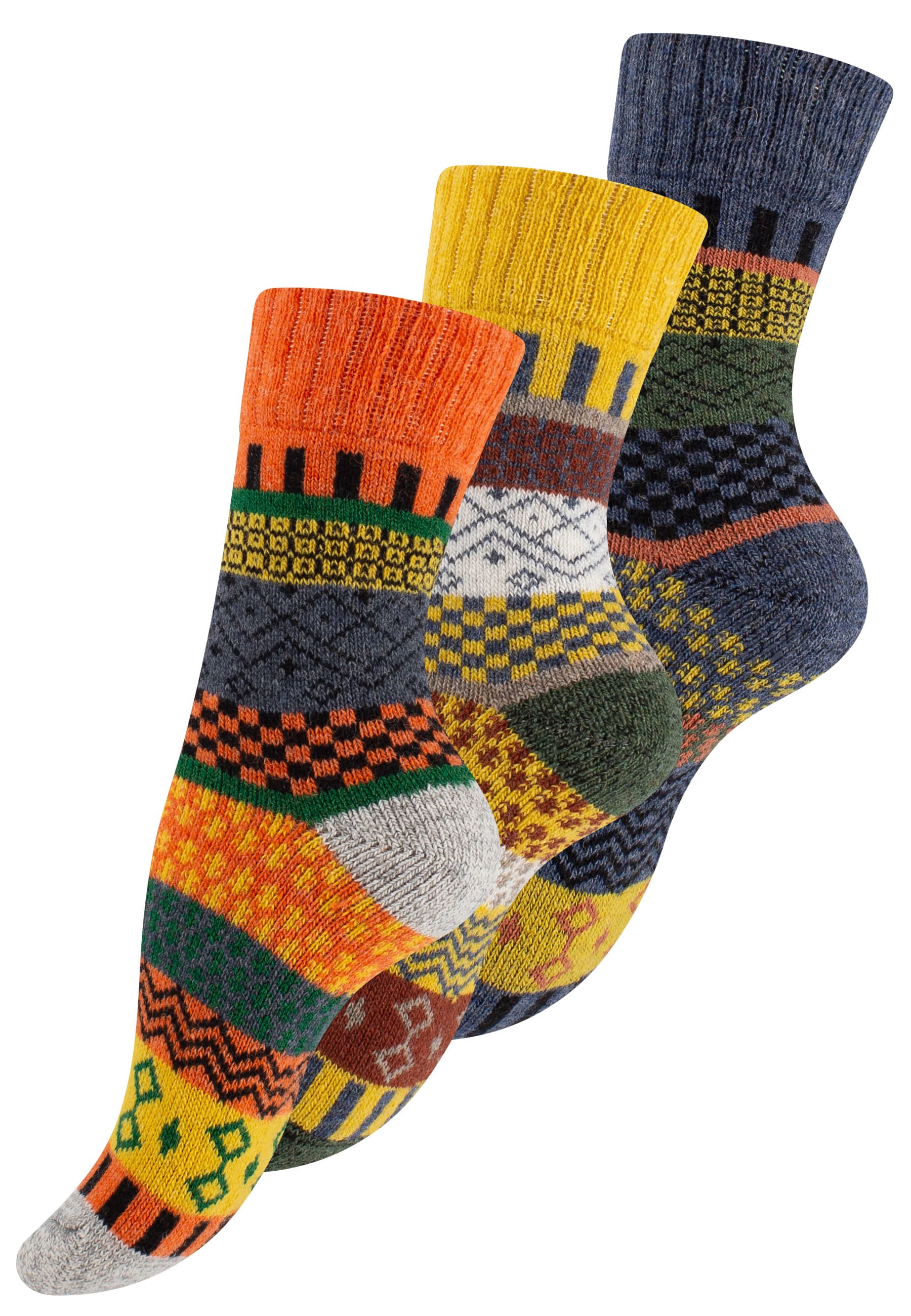 Vincent Creation&reg; 3 Paar Bunte Norwegersocken Hygge Socken - Bild 1