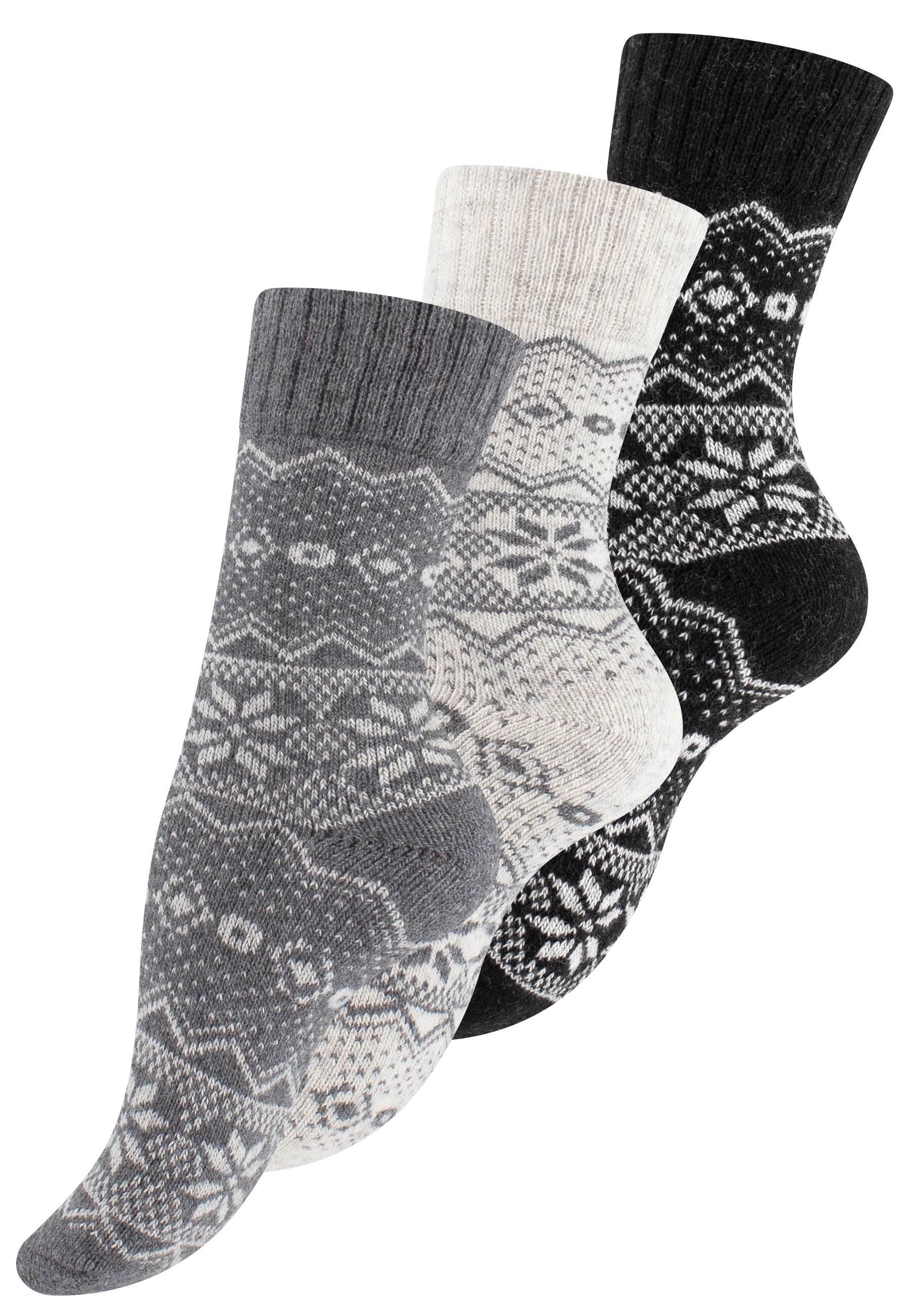 Vincent Creation&reg; 3 Paar Bunte Norwegersocken Hygge Socken - Bild 1