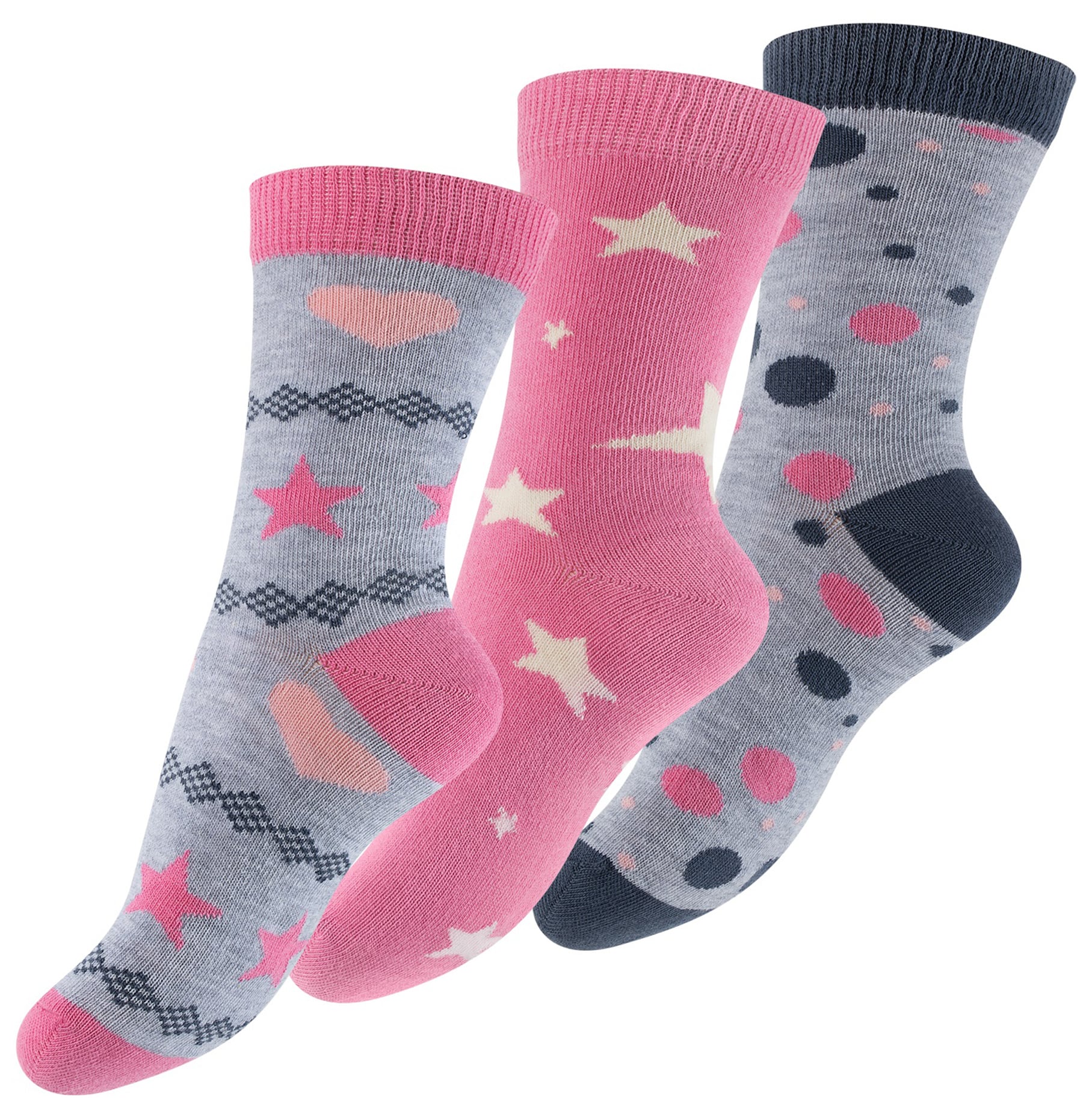 Cotton Prime&reg; Kinder Socken "Sterne & Punkte" 6 Paar - Bild 1