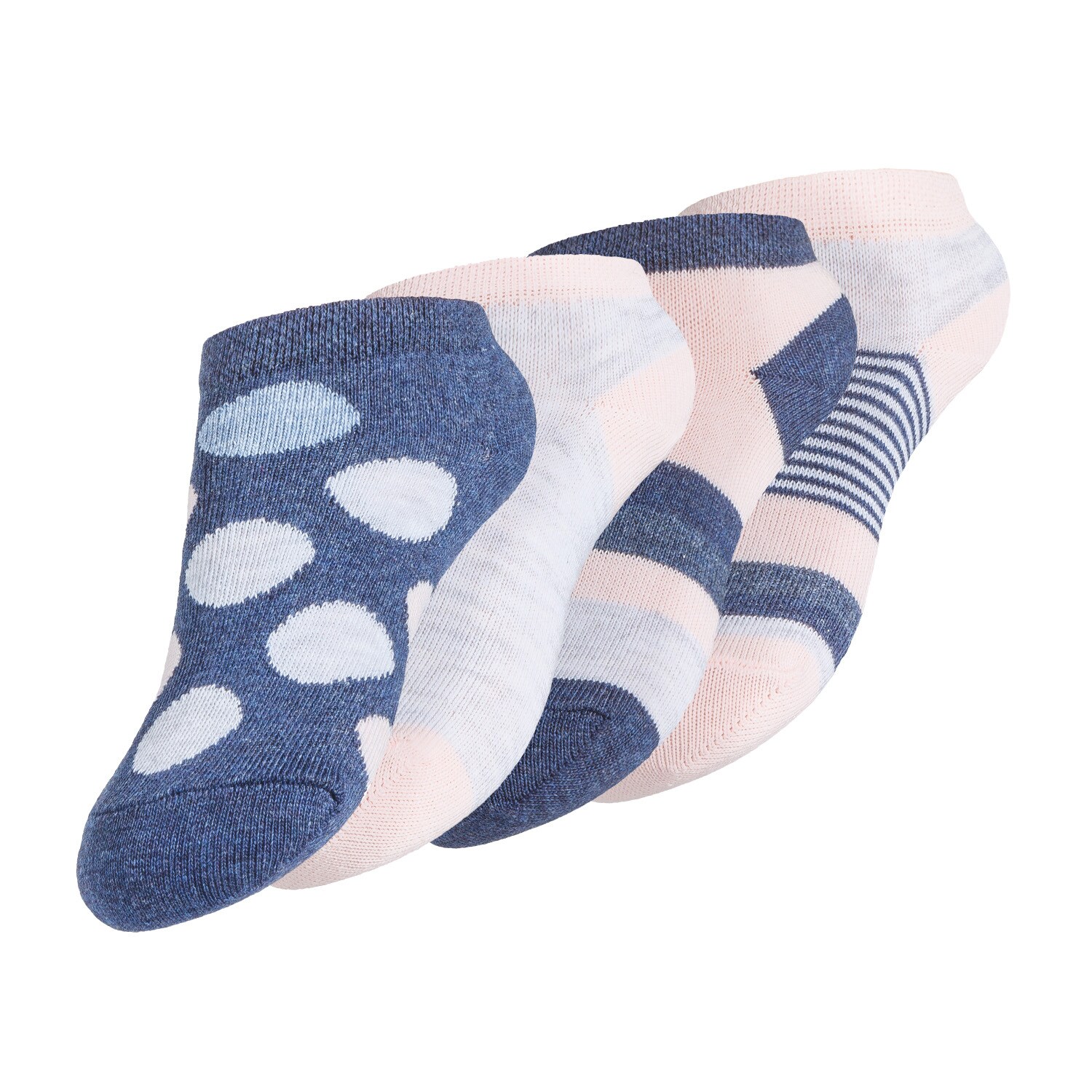 Cotton Prime&reg; 8 Paar Kinder Sneaker Socken DOTS & STRIPES - Bild 1