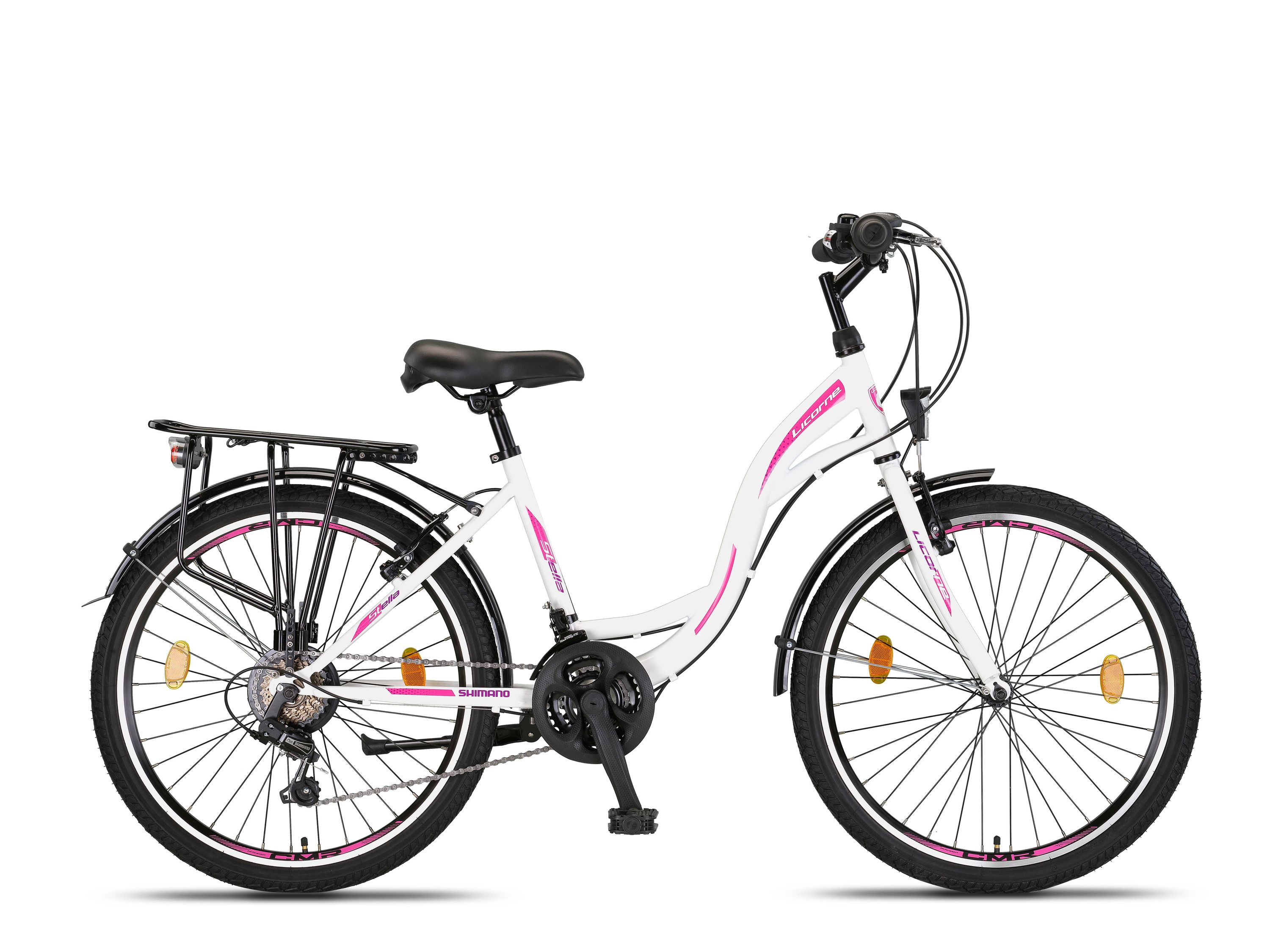 citybike damen mit gangschaltung für aus Aluminium im Vintage-Stil, 6 Gänge, Weiß Aufbewahrung für Künstlerbedarf günstig Größe:28 Zoll 500 ml