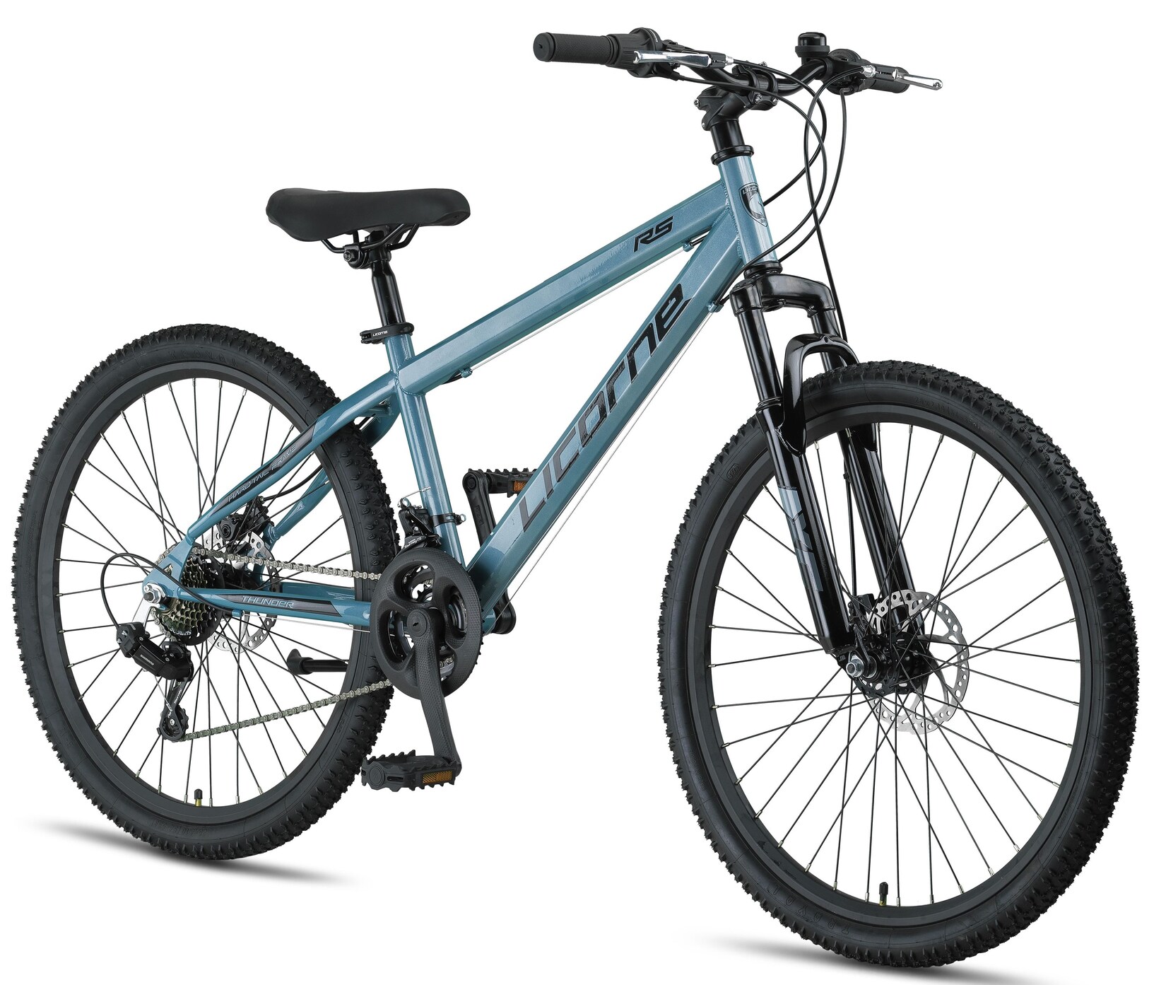Licorne Bike Thunder Premium Mountainbike in 20, 24, 26, 27.5 und 29 Zoll Fahrrad für Mädchen Jungen Herren und Damen Discbremse Größe:26 Zoll;Farbe:Aquamarine