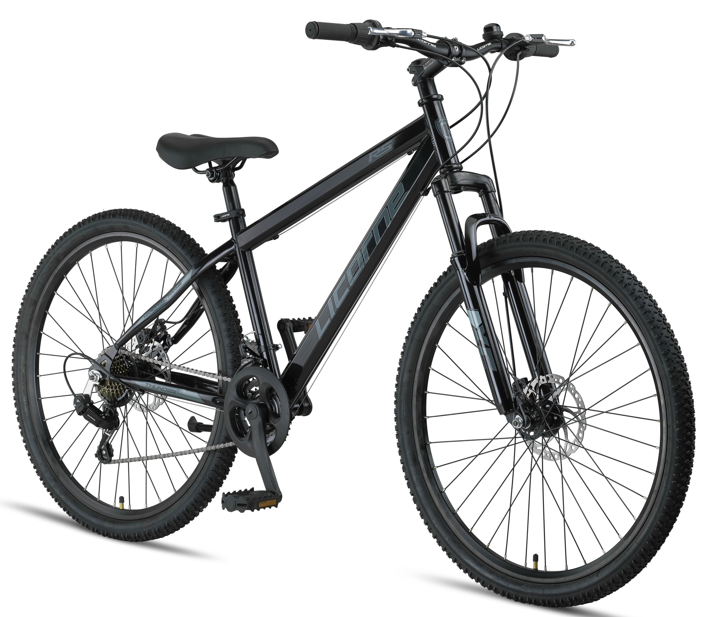 Licorne Bike Thunder Premium Mountainbike in 20, 24, 26, 27.5 und 29 Zoll Fahrrad f&uuml;r M&auml;dchen Jungen Herren und Damen Discbremse Farbe:Schwarz;Gr&ouml;&szlig;e:27.5 Zoll - Bild 1