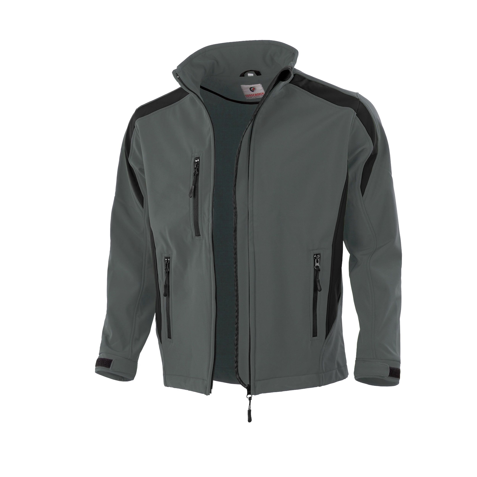 QUALITEX HIGH QUALITY WORKWEAR Softshelljacke softshell grau/schwarz Damen: 32 Herren: XS