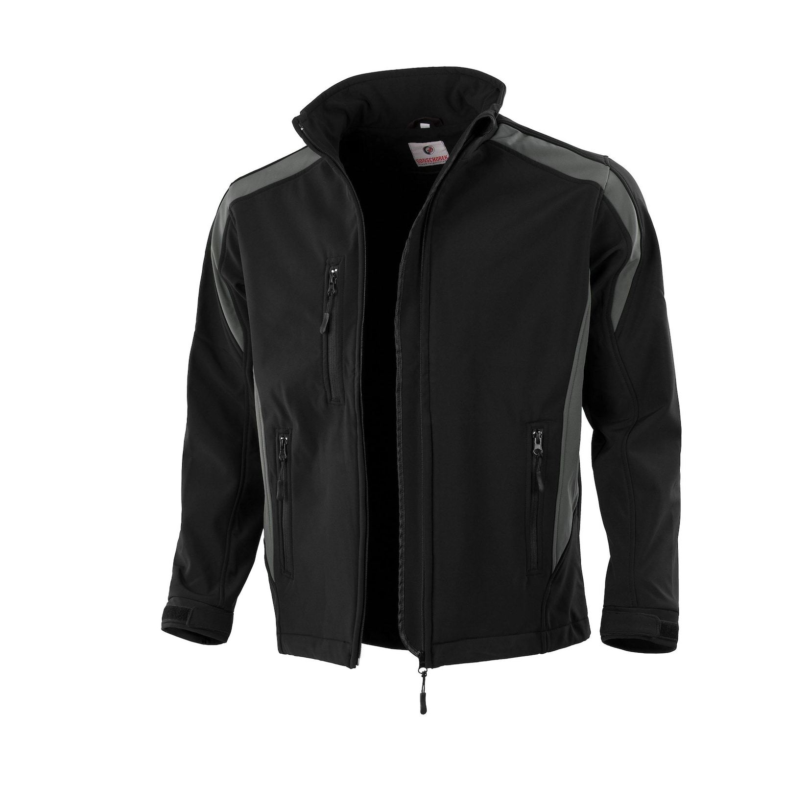 QUALITEX HIGH QUALITY WORKWEAR Softshelljacke softshell schwarz/grau Damen: 48 Herren: XL