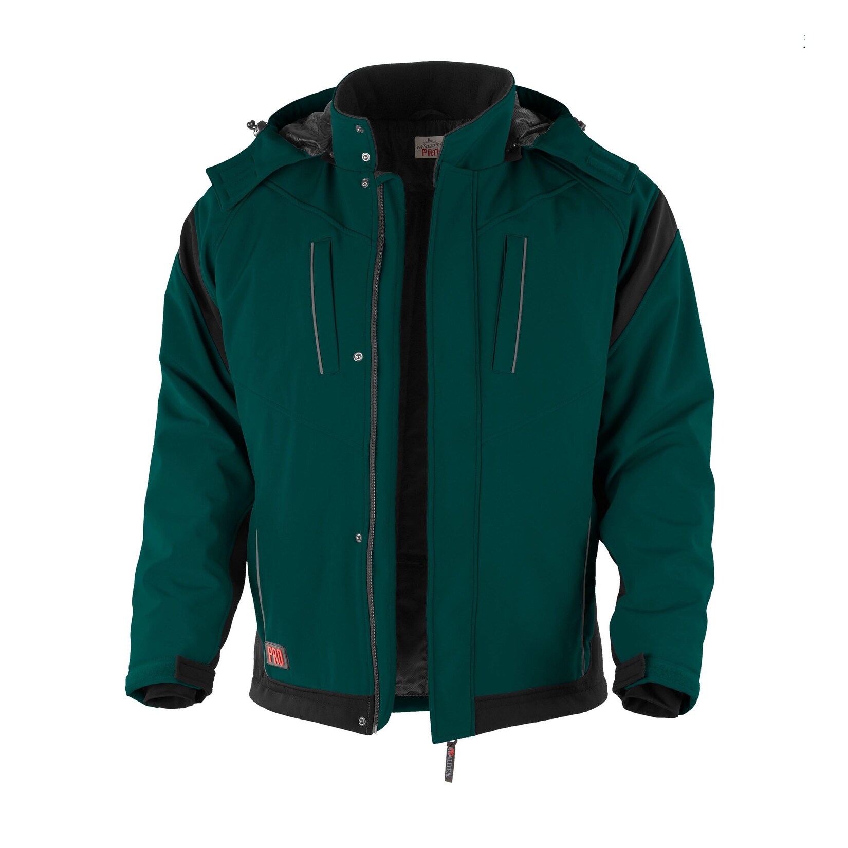 QUALITEX HIGH QUALITY WORKWEAR Softshelljacke PRO Winter grün/schwarz Damen: 56 Herren: 3XL