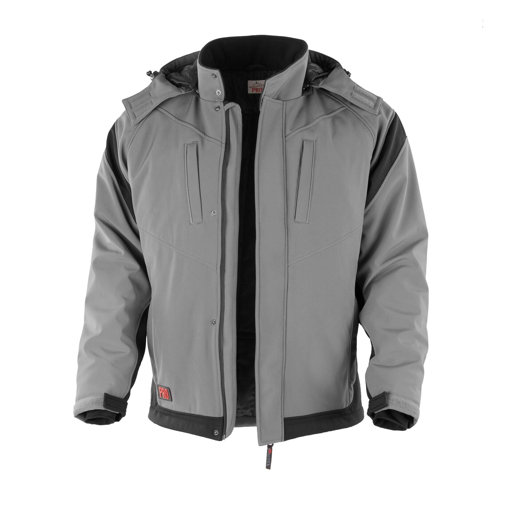 QUALITEX HIGH QUALITY WORKWEAR Softshelljacke PRO Winter grau/schwarz Damen: 32 Herren: XS