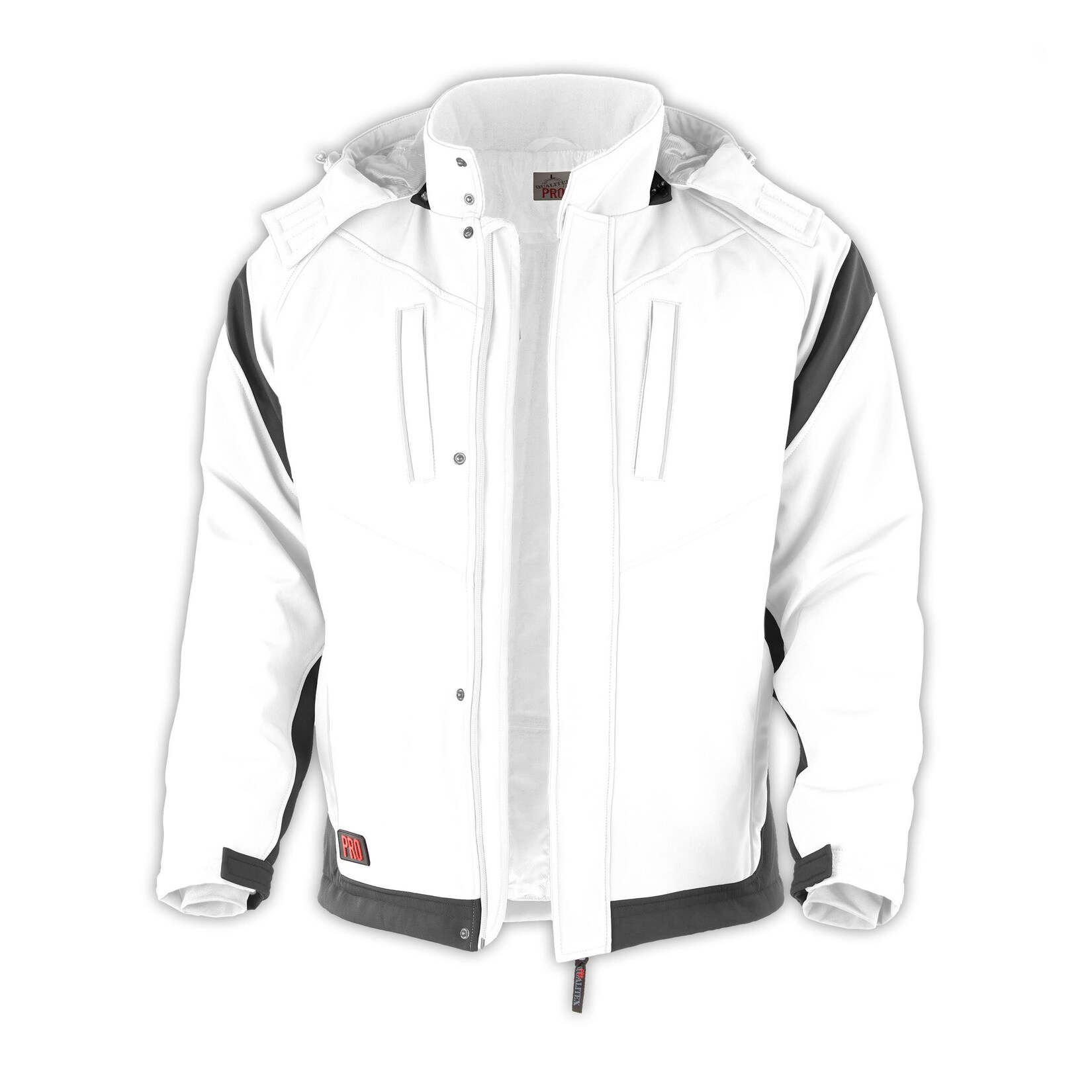 QUALITEX HIGH QUALITY WORKWEAR Softshelljacke PRO Winter weiß/grau Damen: 56 Herren: 3XL