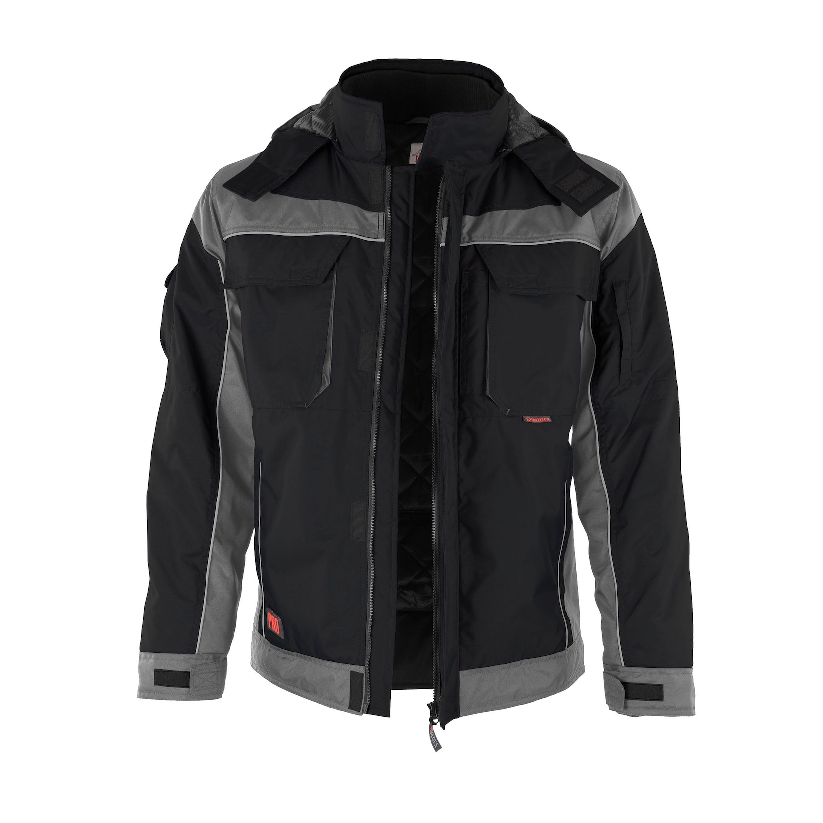 QUALITEX HIGH QUALITY WORKWEAR Winterjacke PRO Winter schwarz/grau Damen: 60 Herren: 4XL