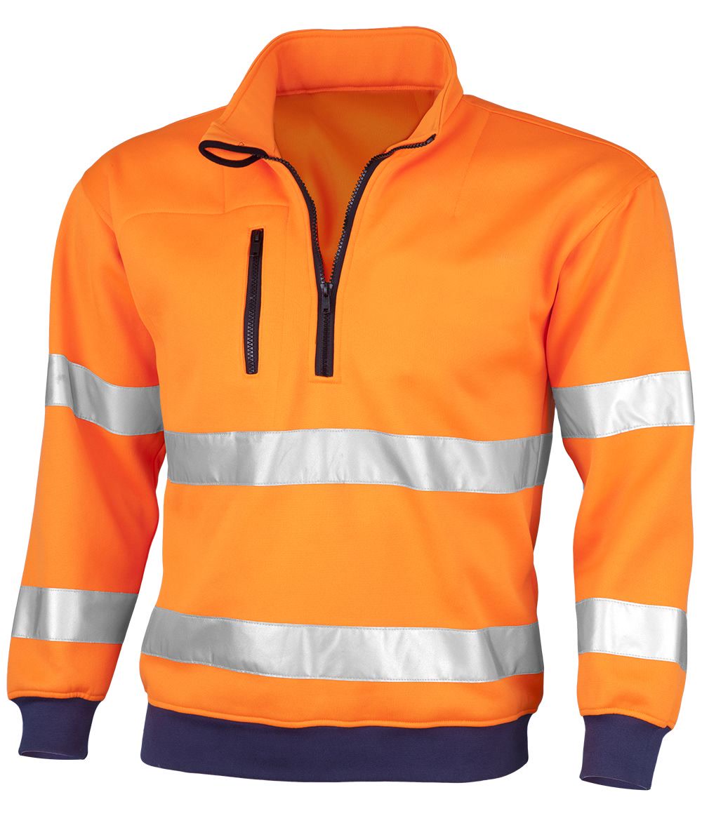 QUALITEX HIGH QUALITY WORKWEAR Sweatshirt signal warnorange Damen: 36 Herren: S - Bild 1