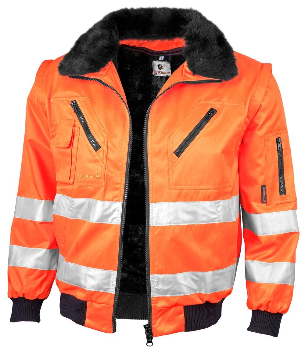QUALITEX HIGH QUALITY WORKWEAR Pilotenjacke signal warnorange Damen: 48 Herren: XL