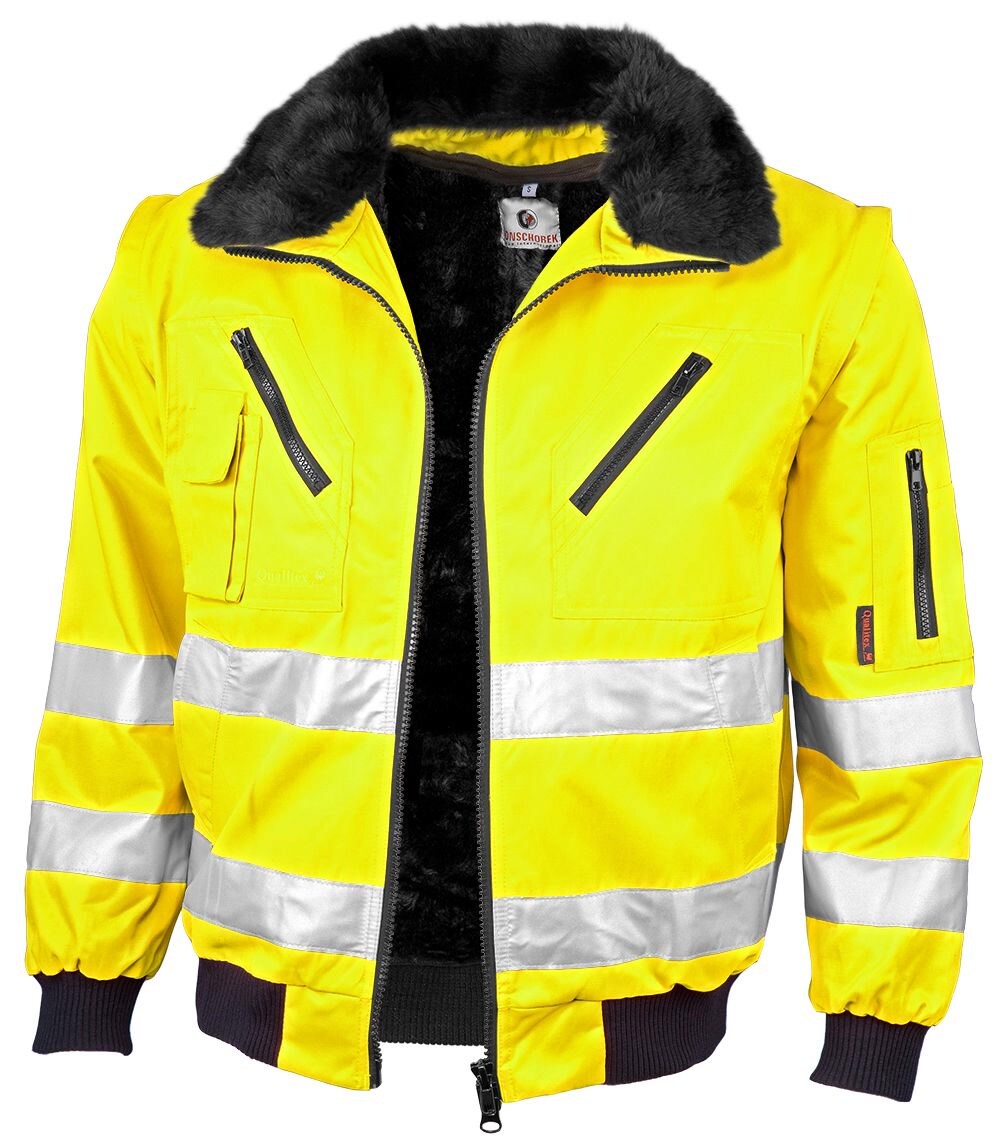 QUALITEX HIGH QUALITY WORKWEAR Pilotenjacke signal warngelb Damen: 52 Herren: XXL