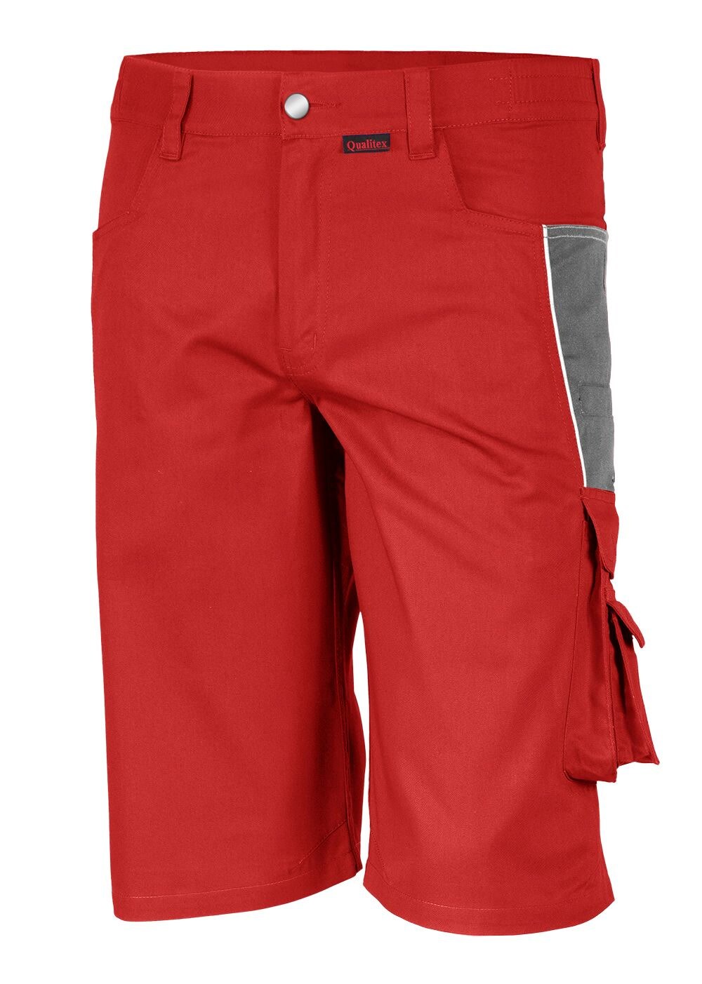 QUALITEX HIGH QUALITY WORKWEAR Shorts PRO rot/grau Damen: 52 Herren: 58