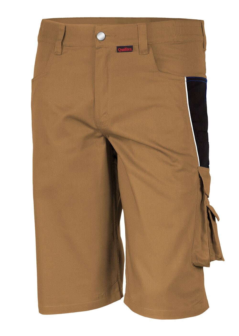 QUALITEX HIGH QUALITY WORKWEAR Shorts PRO khaki/schwarz Damen: 40 Herren: 46