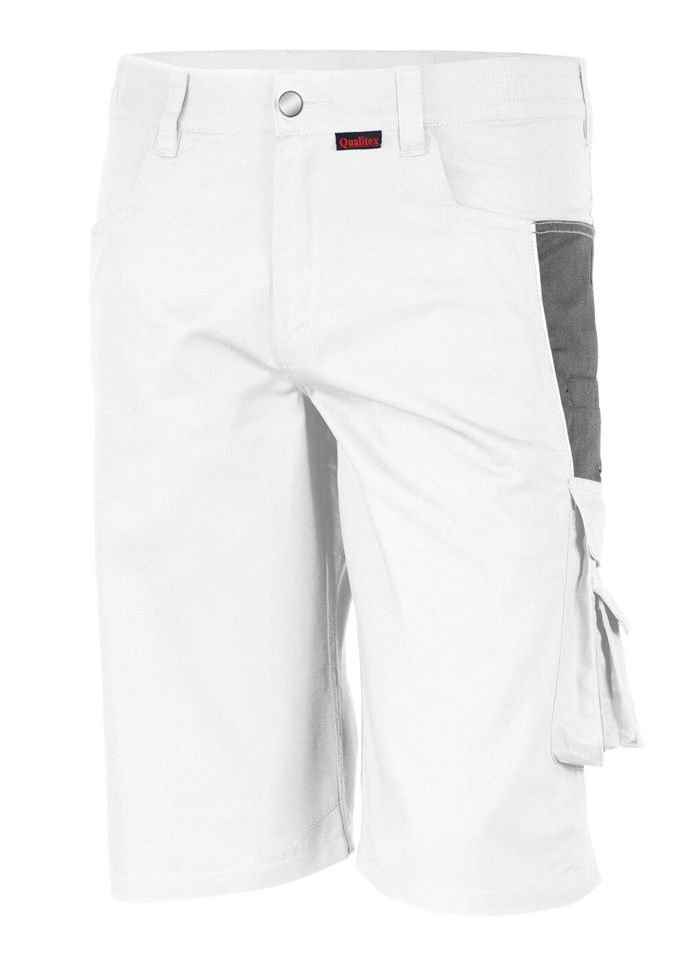 QUALITEX HIGH QUALITY WORKWEAR Shorts PRO weiß/grau Damen: 58 Herren: 64 | 04046987029302