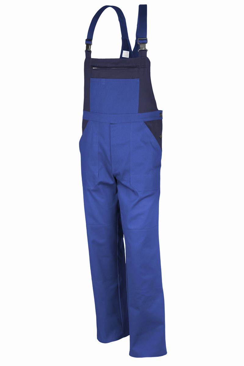 QUALITEX HIGH QUALITY WORKWEAR Latzhose basic 2-farbig kornblau/marine Damen: 36 Herren: 42 - Bild 1