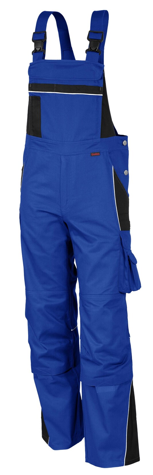 QUALITEX HIGH QUALITY WORKWEAR Latzhose PRO kornblau/schwarz Damen: 52 Herren: 58