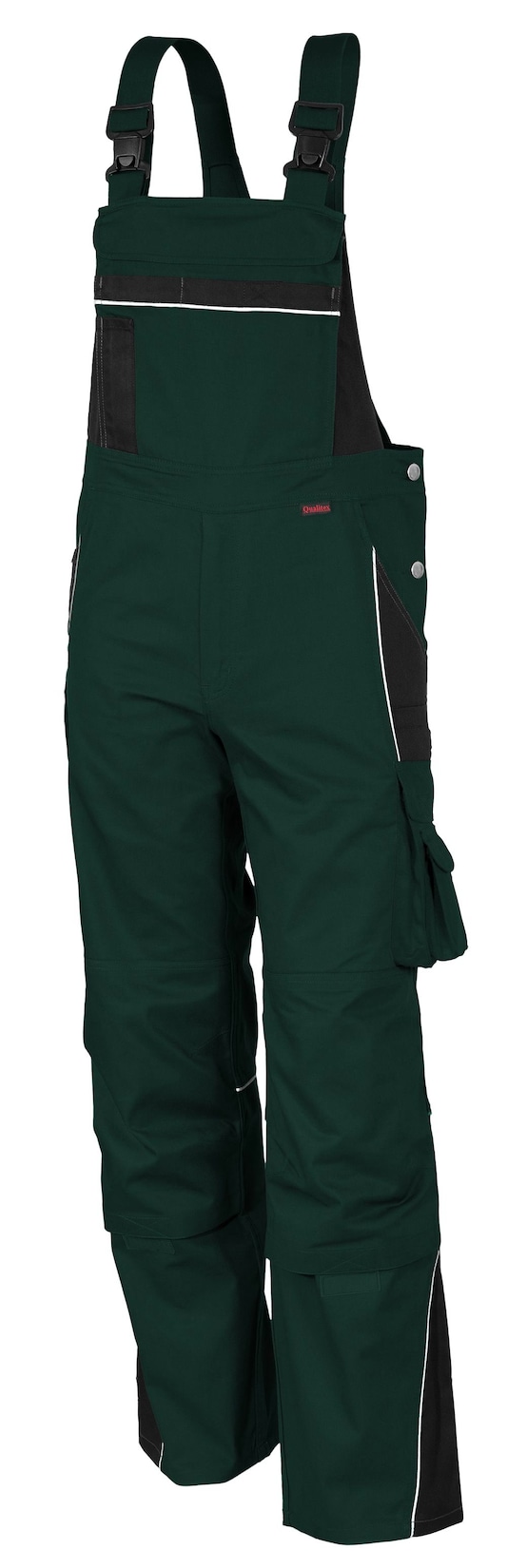 QUALITEX HIGH QUALITY WORKWEAR Latzhose PRO grün/schwarz Damen: 38 Herren: 44