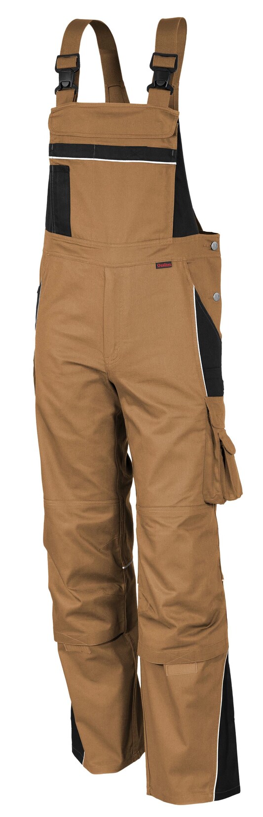QUALITEX HIGH QUALITY WORKWEAR Latzhose PRO khaki/schwarz Herren: 102