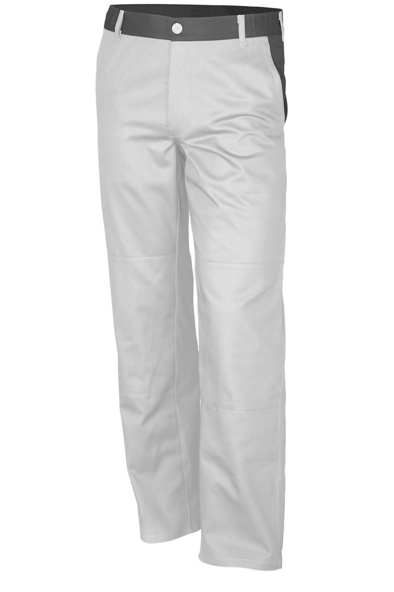 QUALITEX HIGH QUALITY WORKWEAR Bundhose basic 2-farbig weiss/grau Herren: 90 - Bild 1