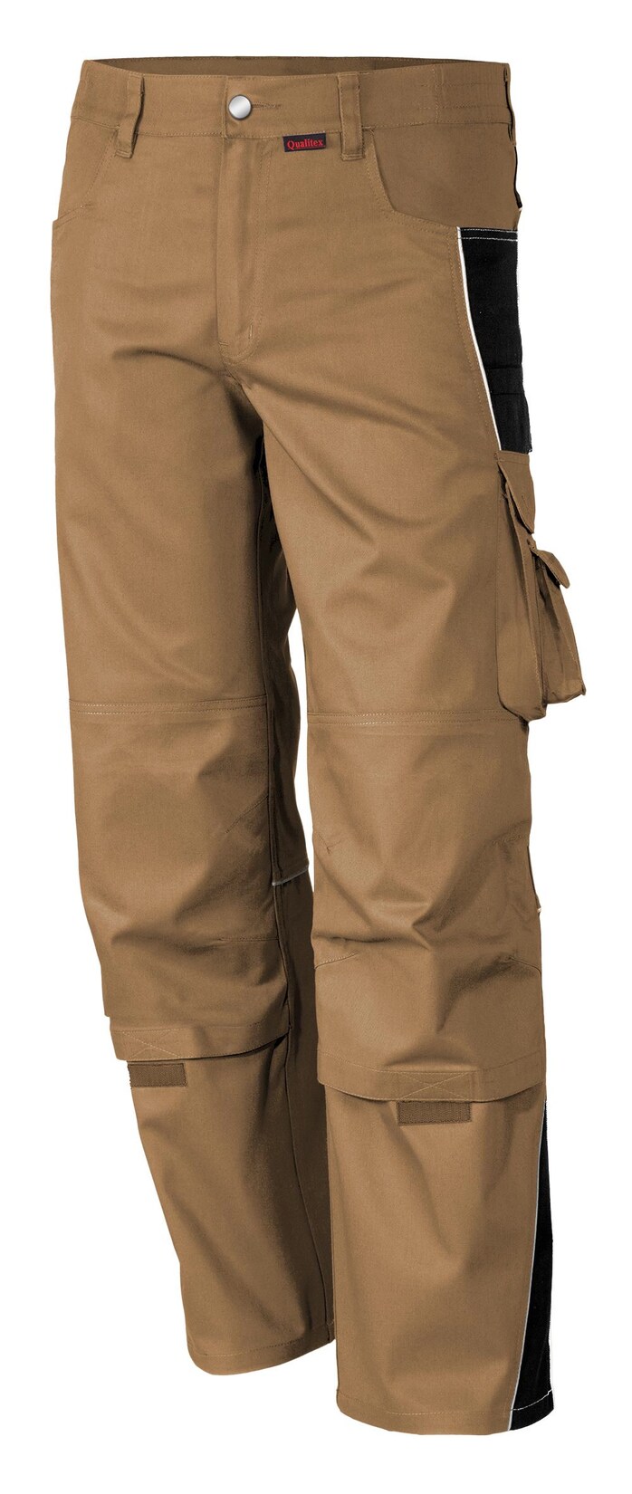 QUALITEX HIGH QUALITY WORKWEAR Bundhose PRO khaki/schwarz Damen: 36 Herren: 42