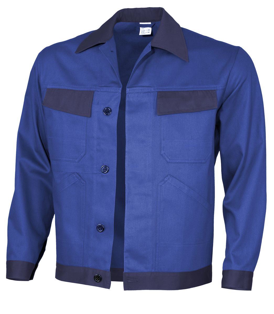 QUALITEX HIGH QUALITY WORKWEAR Bundjacke basic 2-farbig kornblau/marine Damen: 36 Herren: 42 - Bild 1