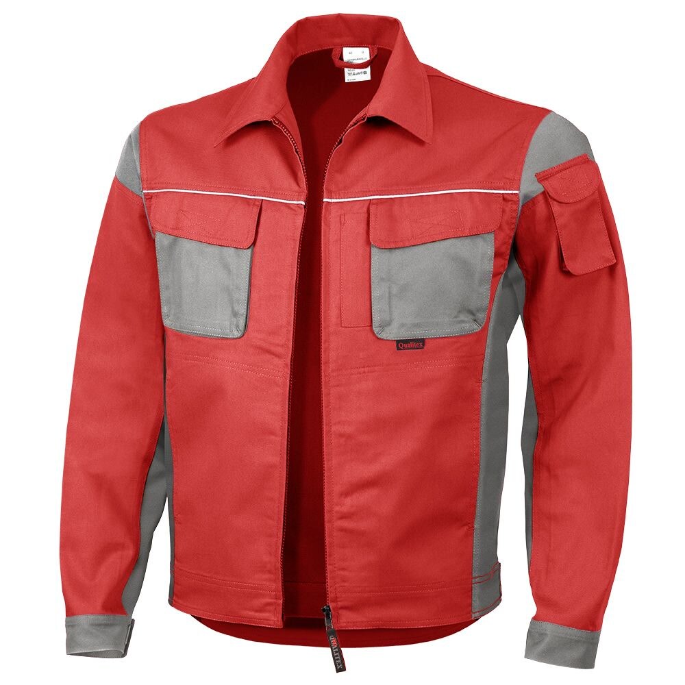 QUALITEX HIGH QUALITY WORKWEAR Bundjacke PRO rot/grau Damen: 38 Herren: S