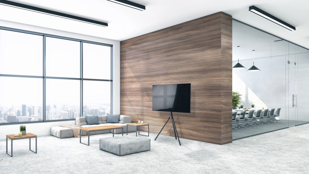 One for All 65" Tripod TV Stand METAL Titanium grey - Bild 1