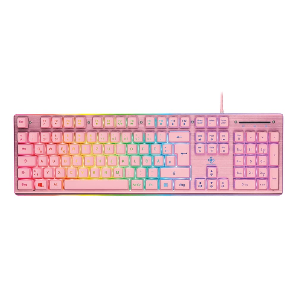Deltaco PK75 Gaming Tastatur Membran RGB pink - Bild 1