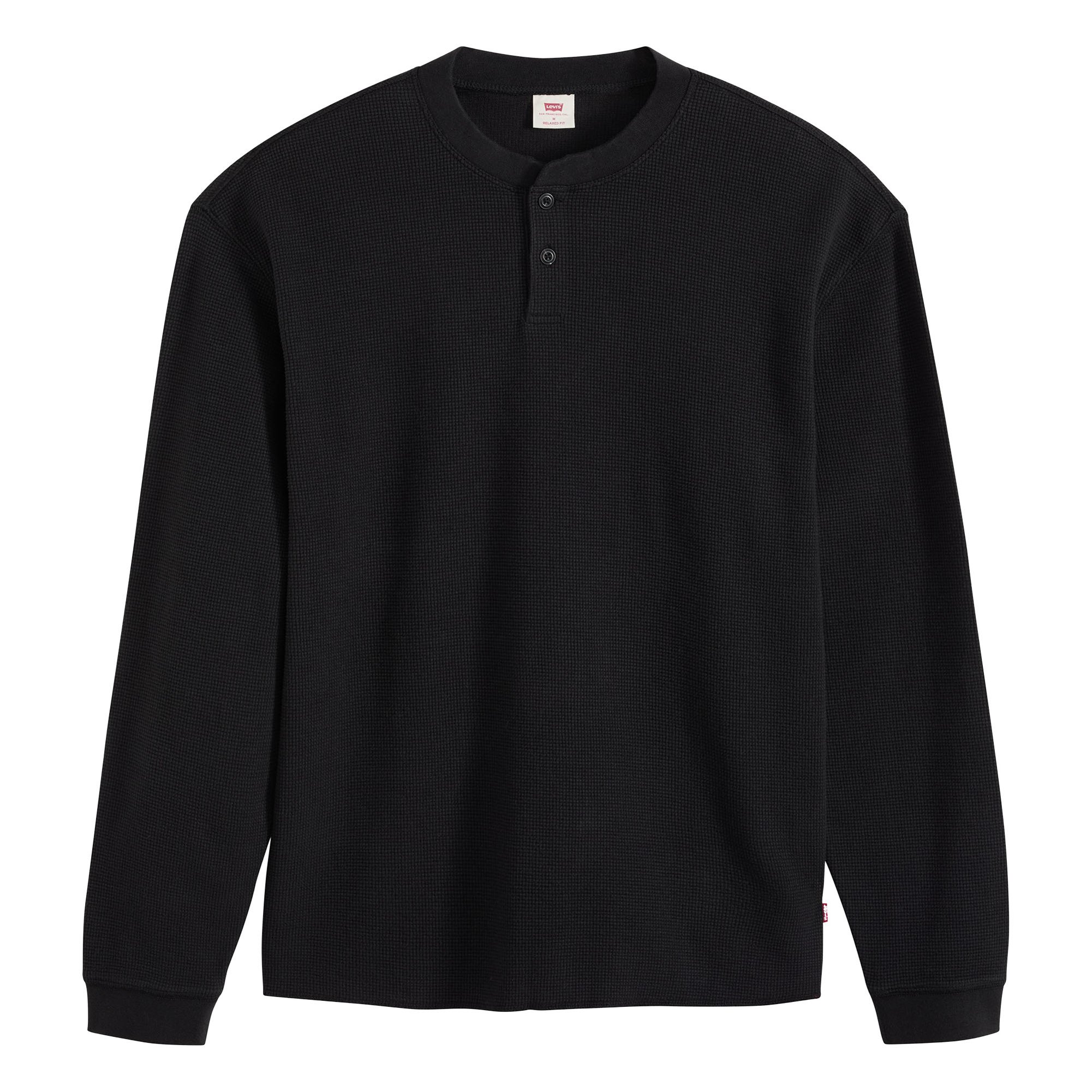LS Relax Button Henley Herren Sweatshirt - Bild 1