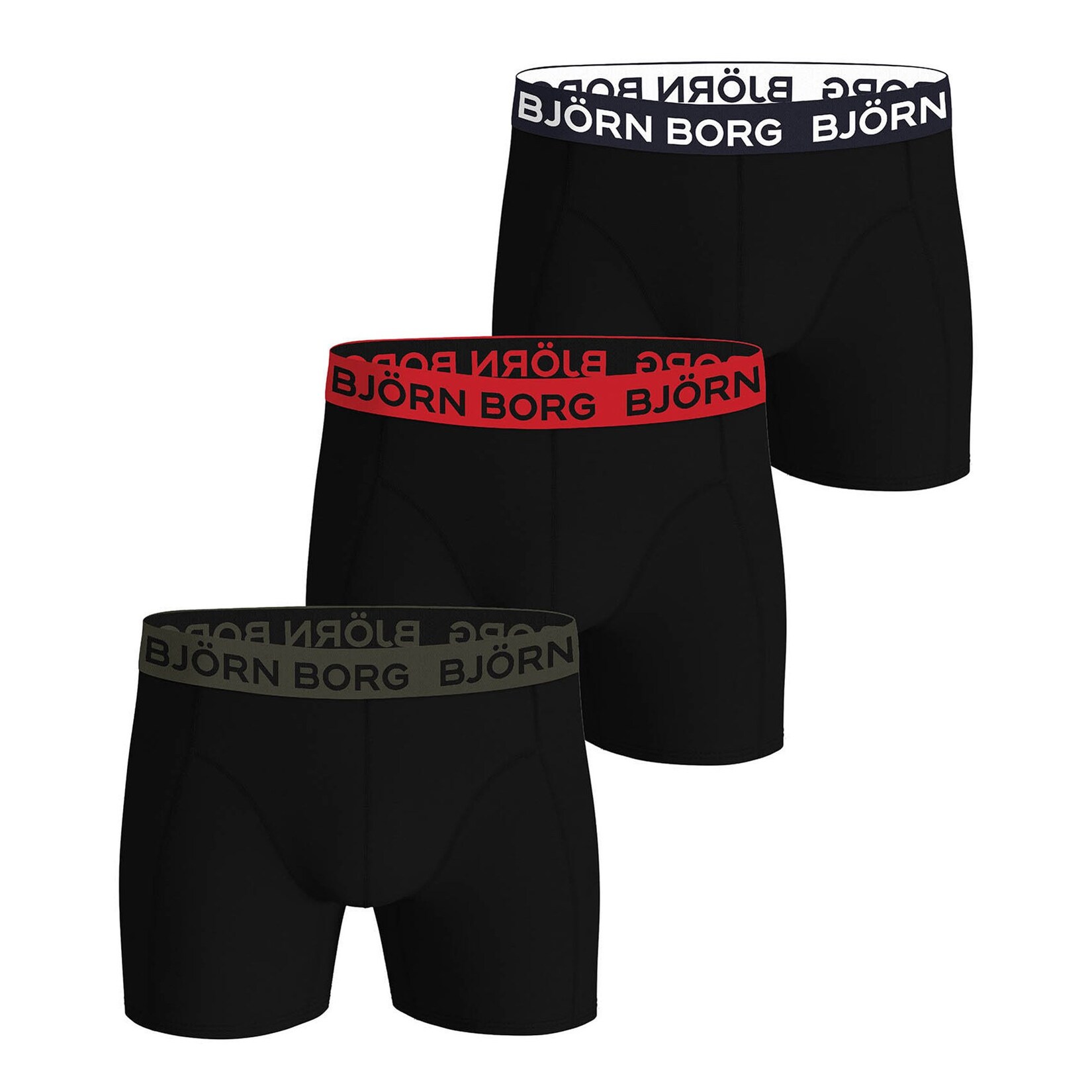 Cotton Stretch Boxer Trunks 3P Herren Boxershort