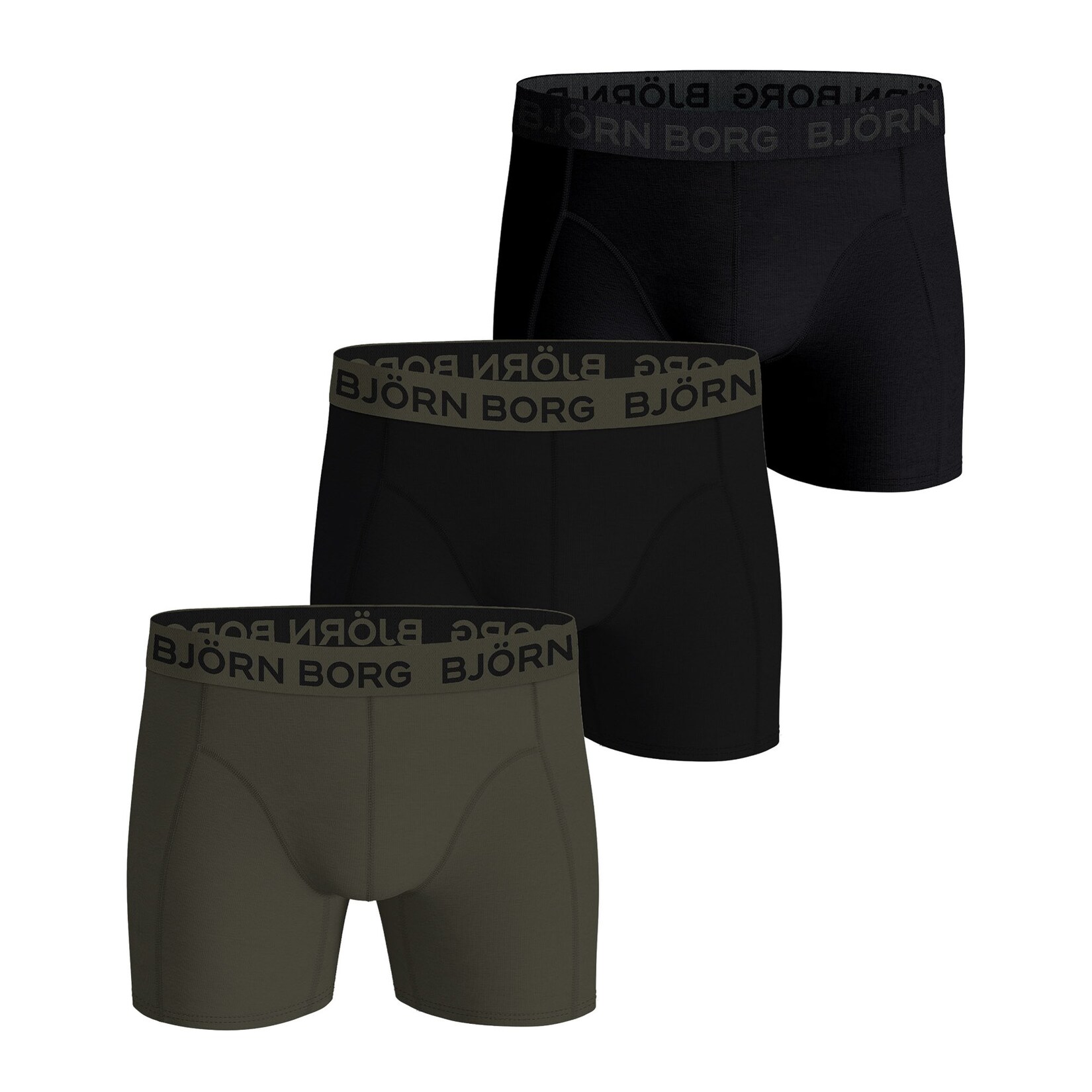 Cotton Stretch Boxer Trunks 3P Herren Boxershort