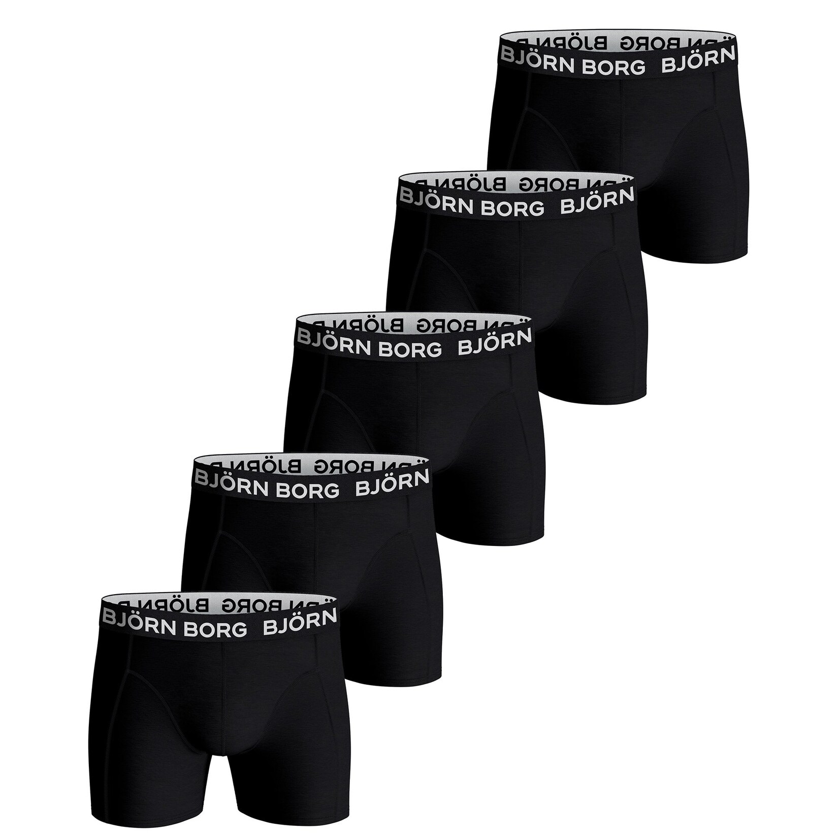 Cotton Stretch Trunks Big Logo 5P Herren Boxershort