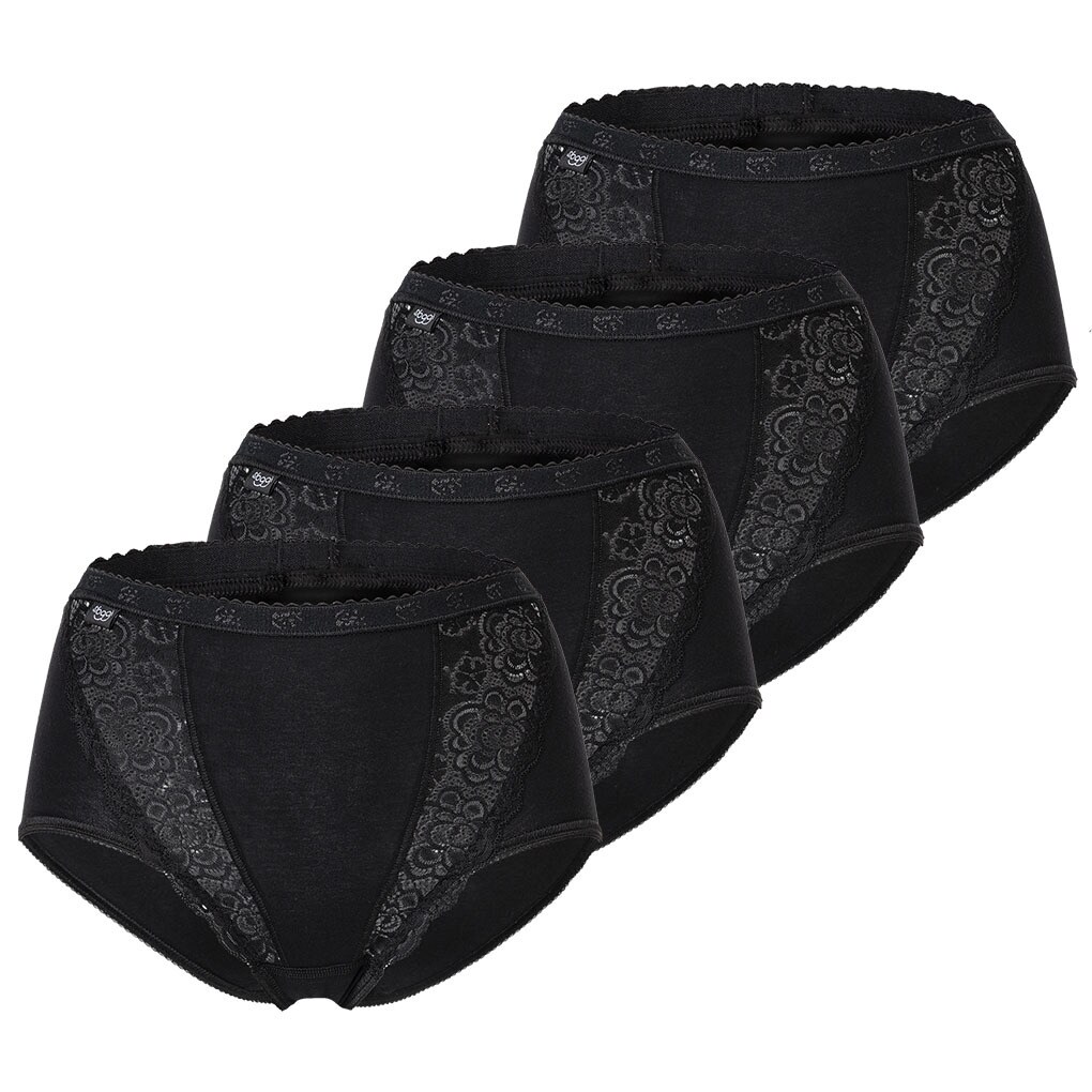 Lot de 4 culottes hautes - Noir Sloggi en coton