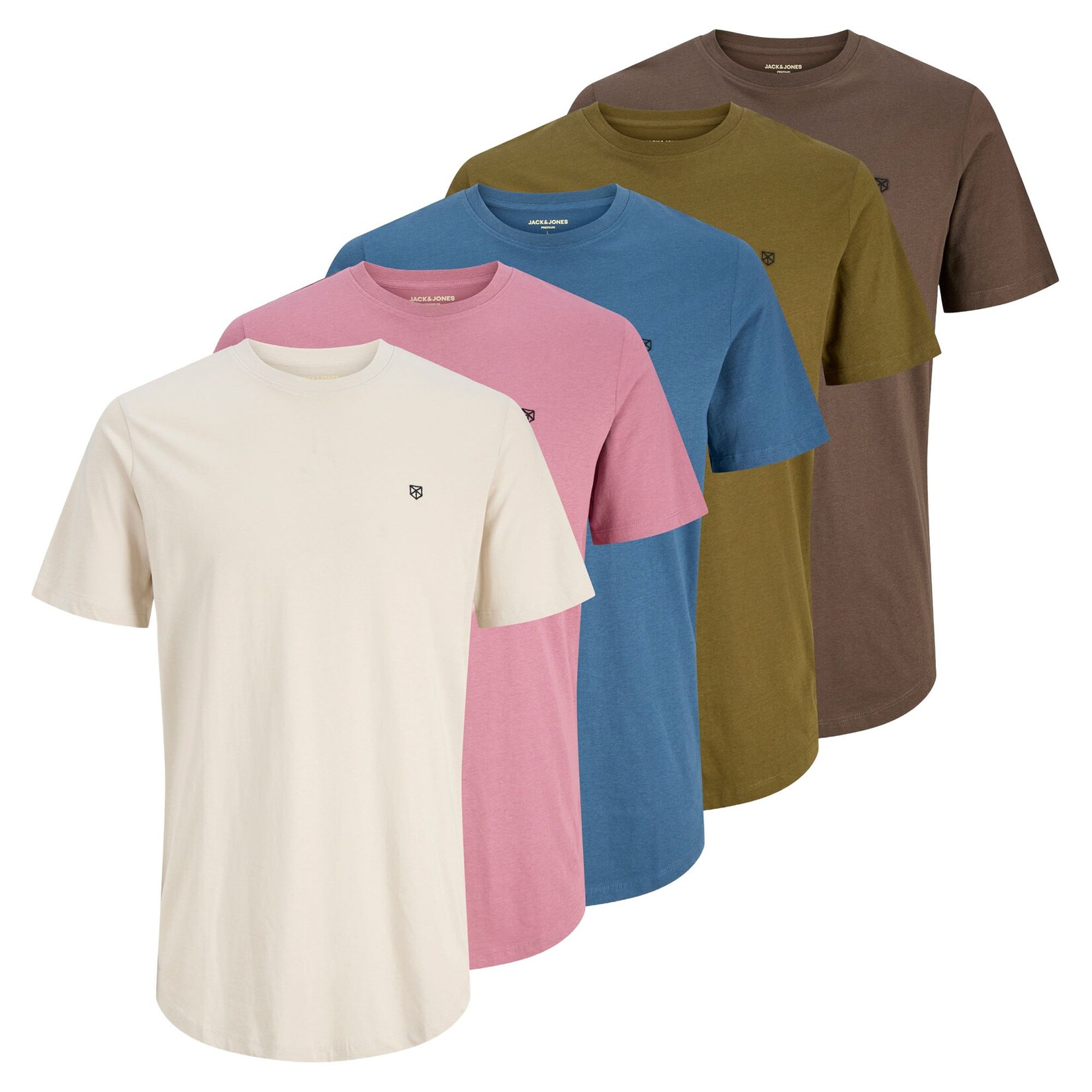 JPRBLABRODY TEE CREW NECK 5PK Herren T-Shirt