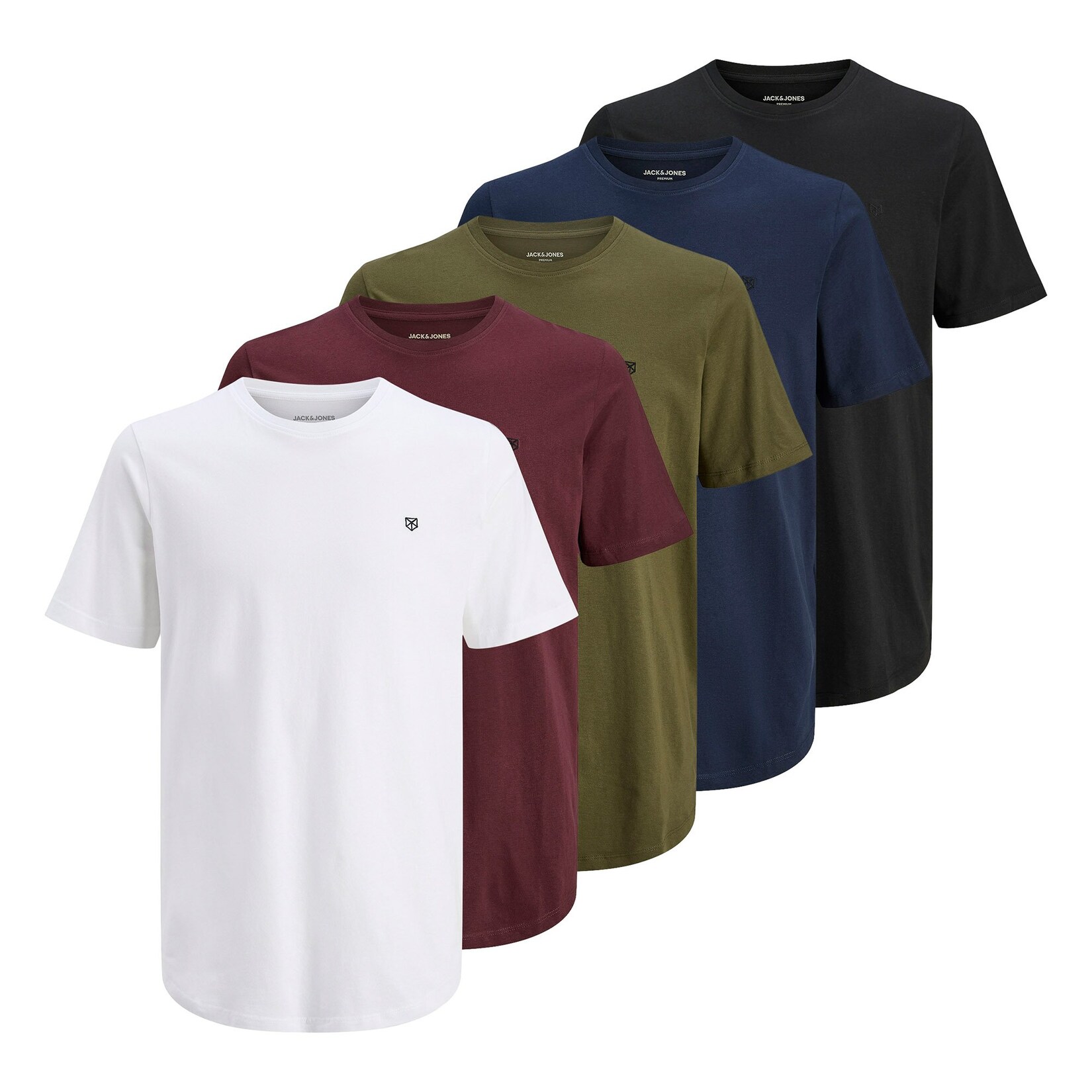 T-shirts col rond Jack & Jones Brody (x5)