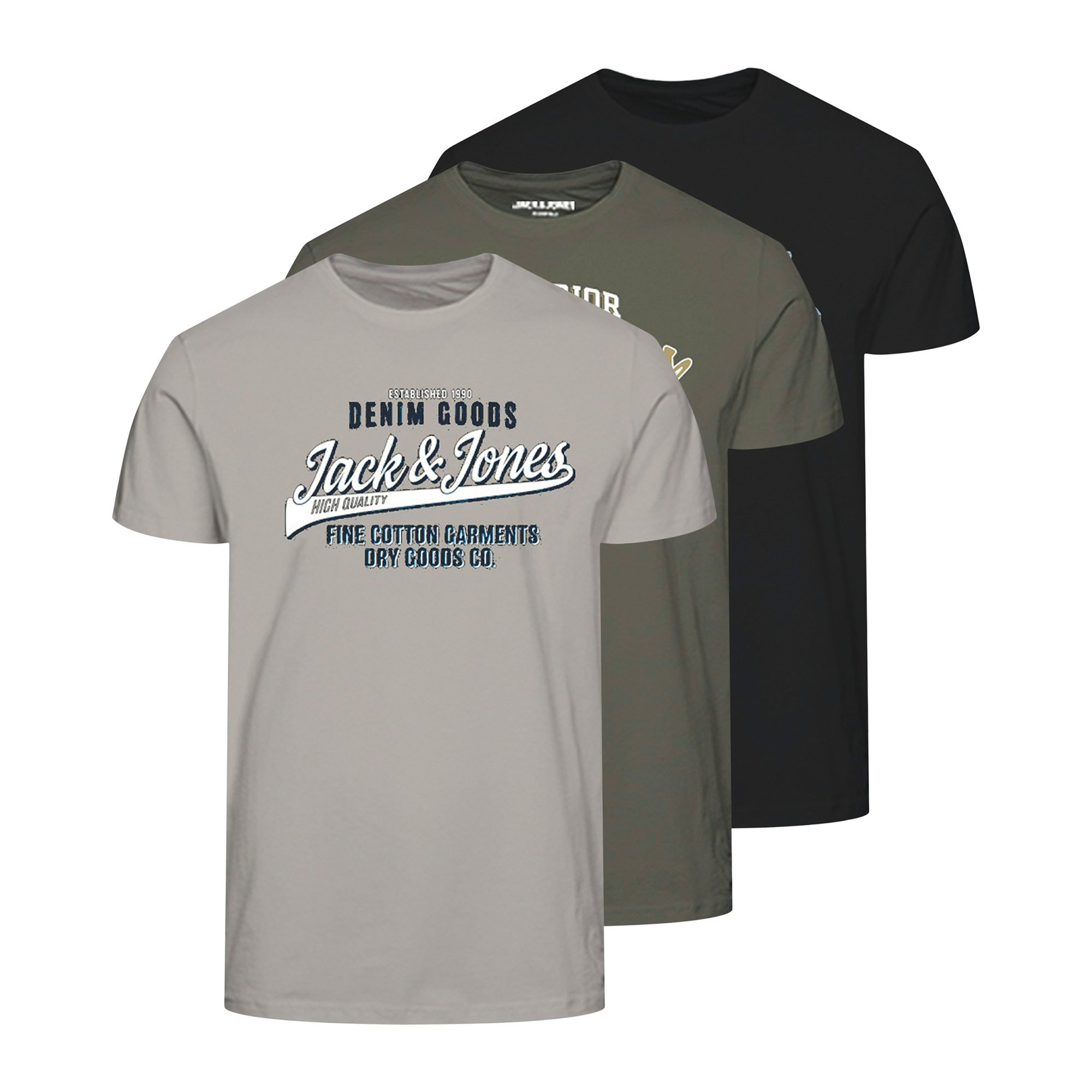 JJETHAN TEE CREW NECK 3PK Herren T-Shirt - Bild 1