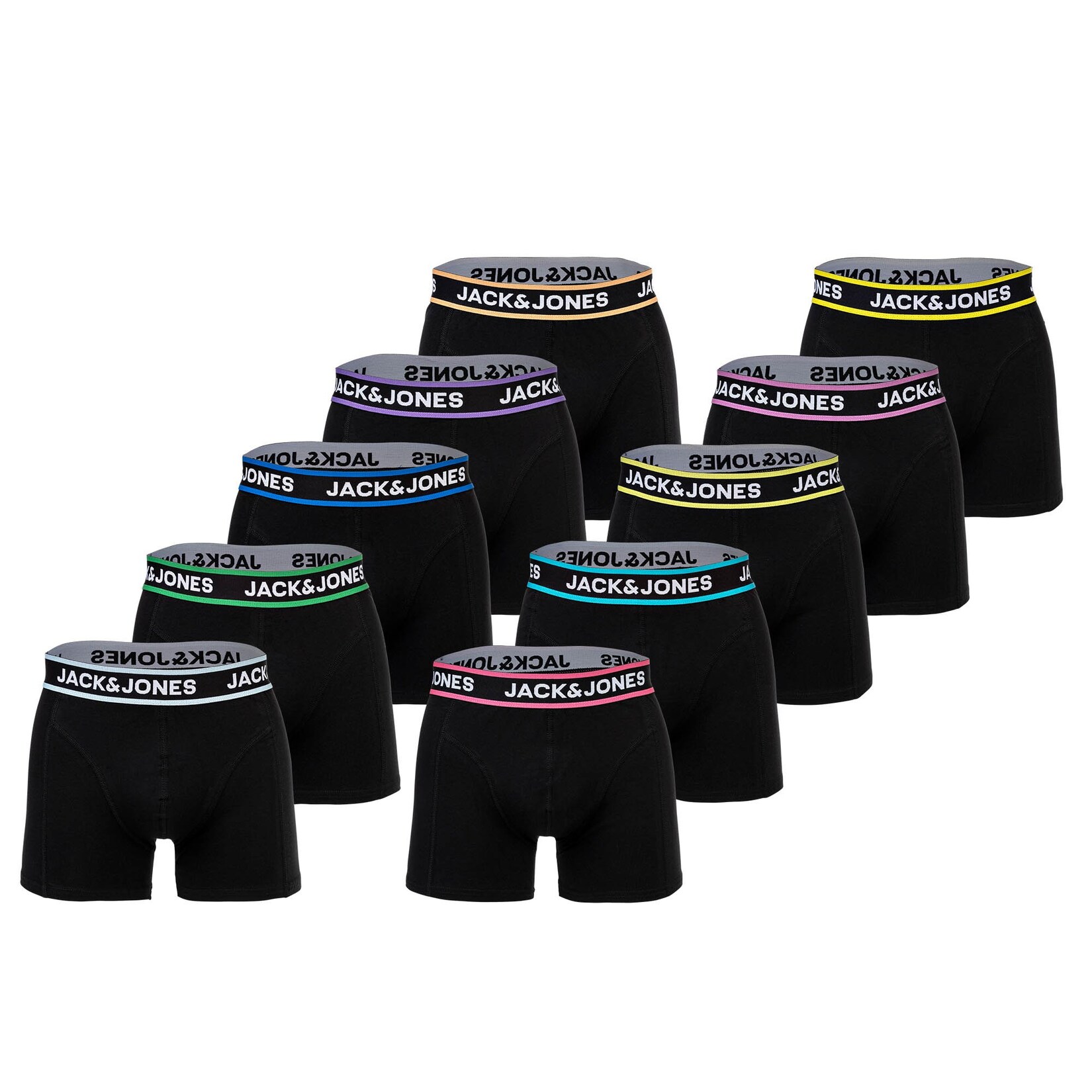 JACLIMES SOLID TRUNKS 10 PACK Herren Boxershort