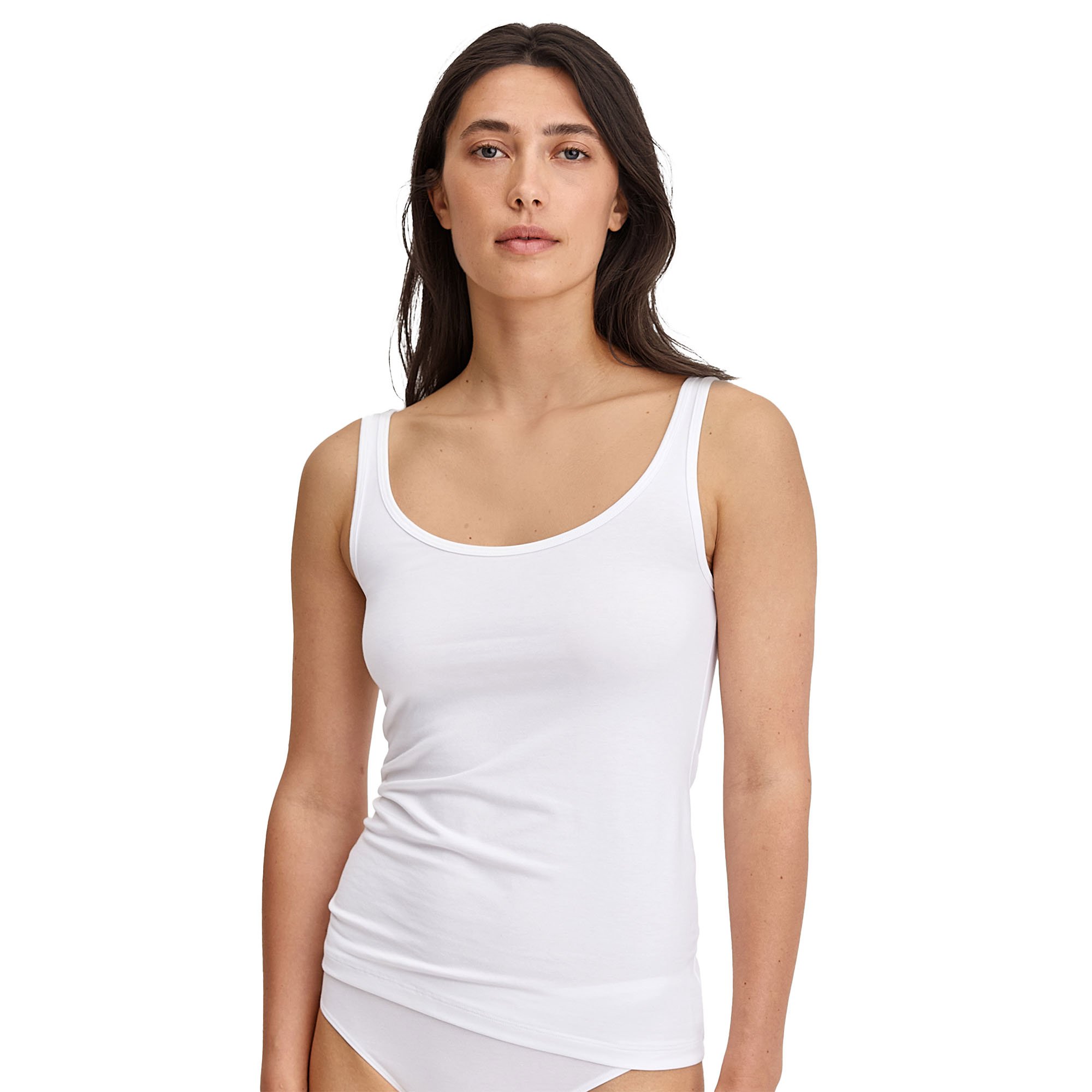 Top ohne Arm Essential Cotton Damen Unterhemd - Bild 1