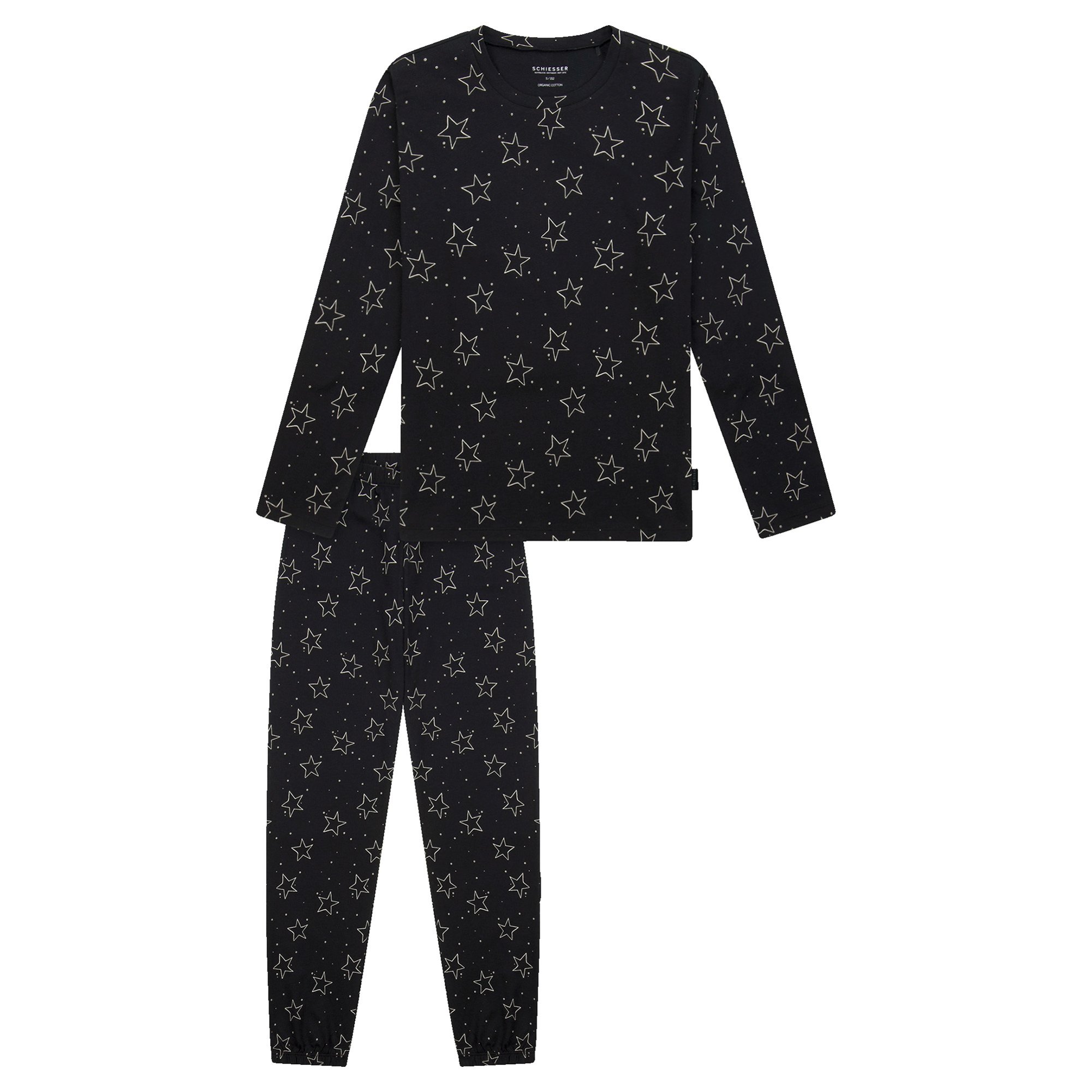 Teens Nightwear M&auml;dchen Pyjama Schwarz - Bild 1